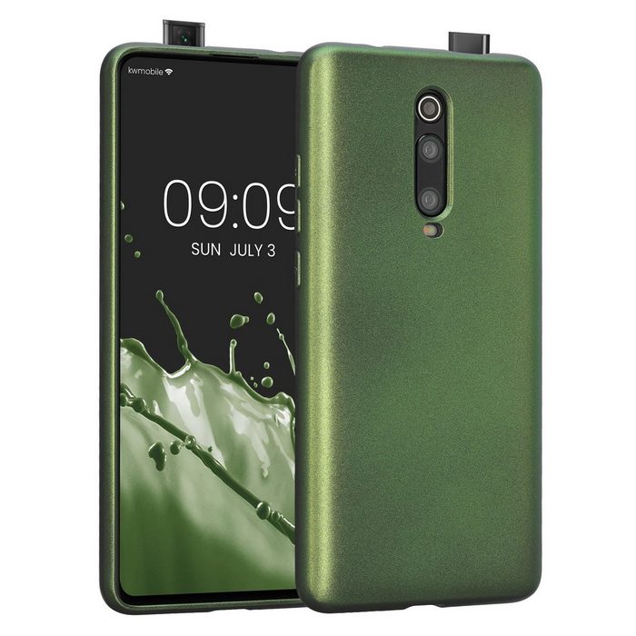 kwmobile Handyhülle Hülle für Xiaomi Mi 9T (Pro) / Redmi K20 (Pro) Silikon Case - Soft Handyhülle - Handy Cover in Metallic Tannengrün