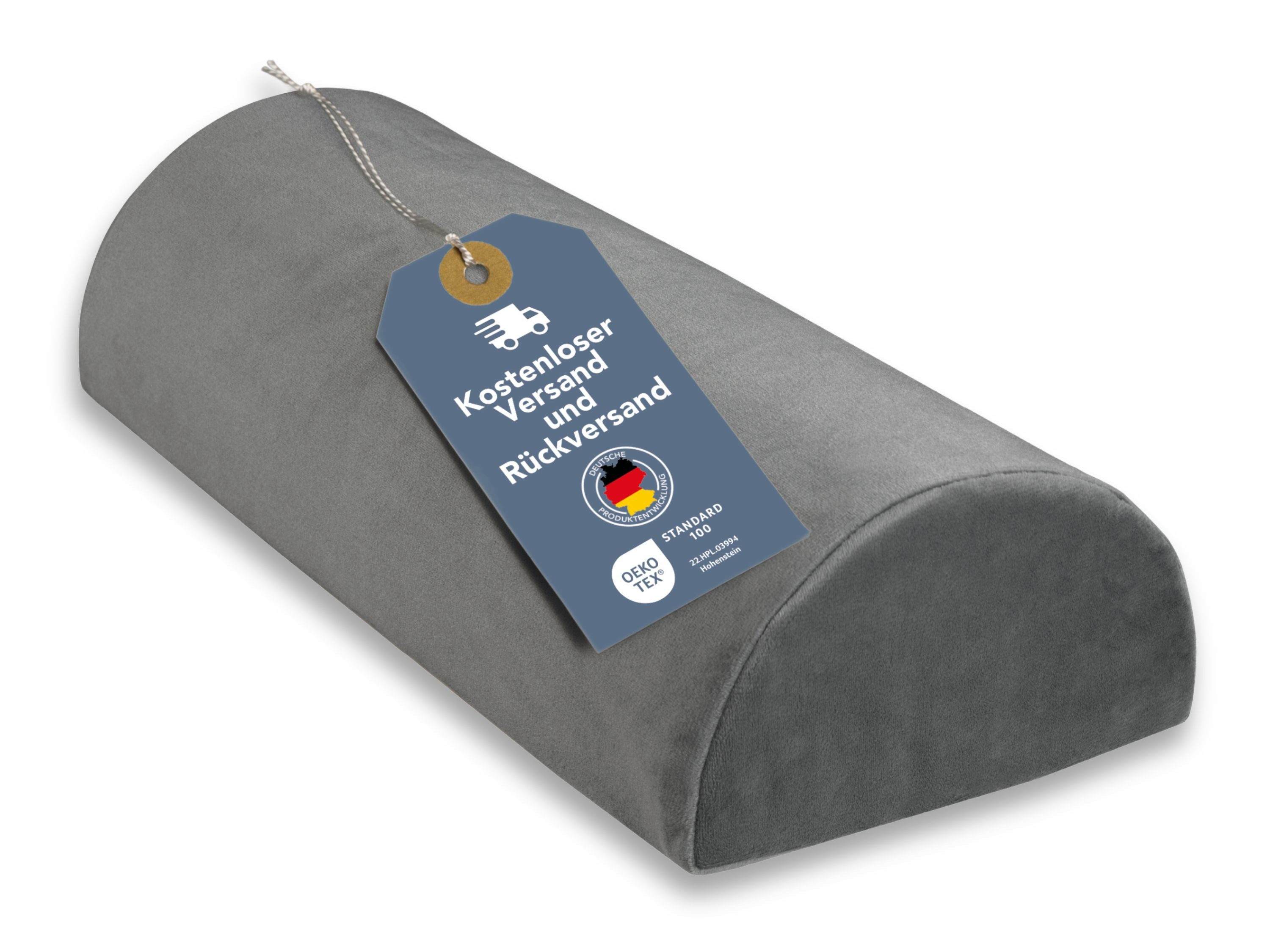 XDREAM Halbrolle ergonomisches Nackenkissen halbrund, Lagerungskissen, Funktionskissen, 1-tlg., wirkt stützend und entlastend, super weicher Mikroplüsch-Bezug
