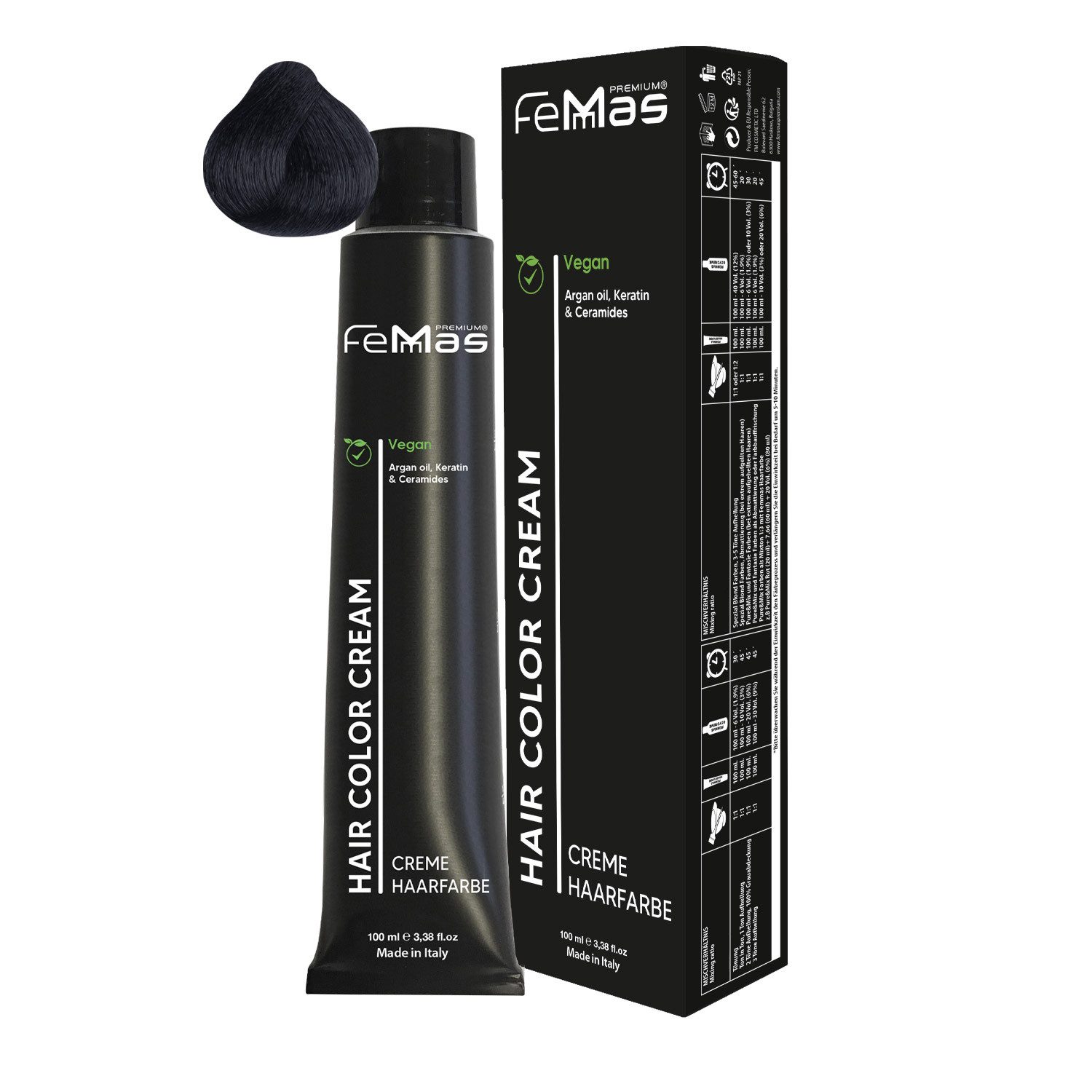 Femmas Premium Haarfarbe Femmas Hair Color, 1-tlg., Profi-Qualität