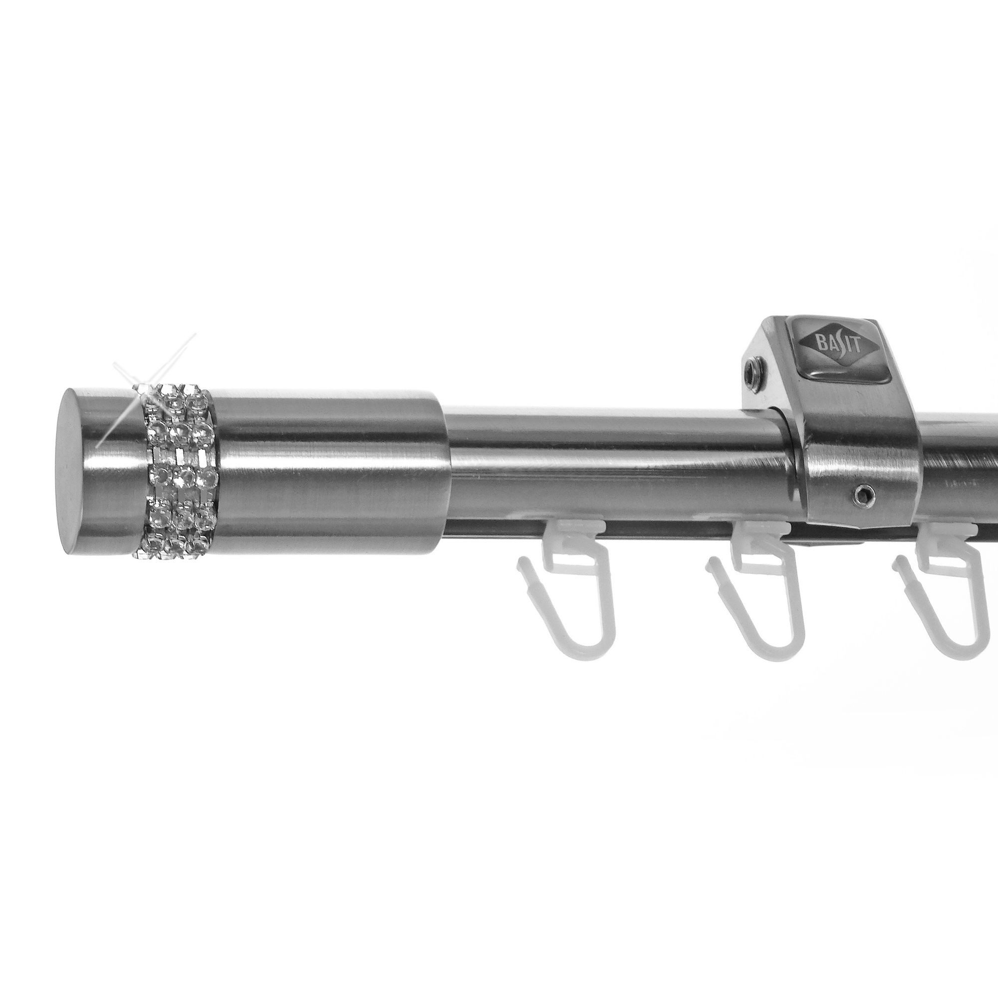 BASIT Gardinenstange Innenlauf Edelstahloptik 20mm mit günstig online kaufen