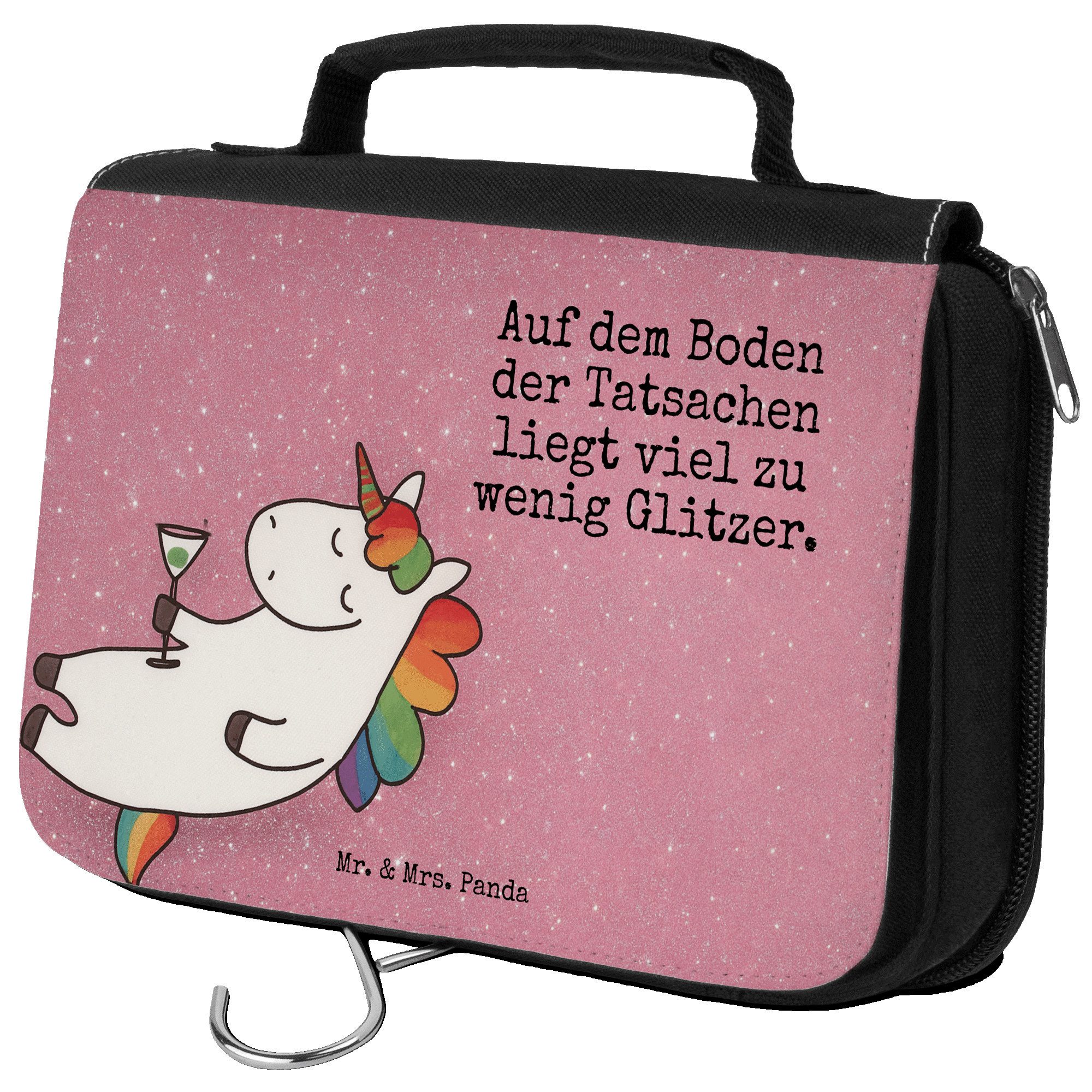 Kulturbeutel Einhorn Cocktail Design, kulturtäschchen, Weiß, beautycase, kosmetikt