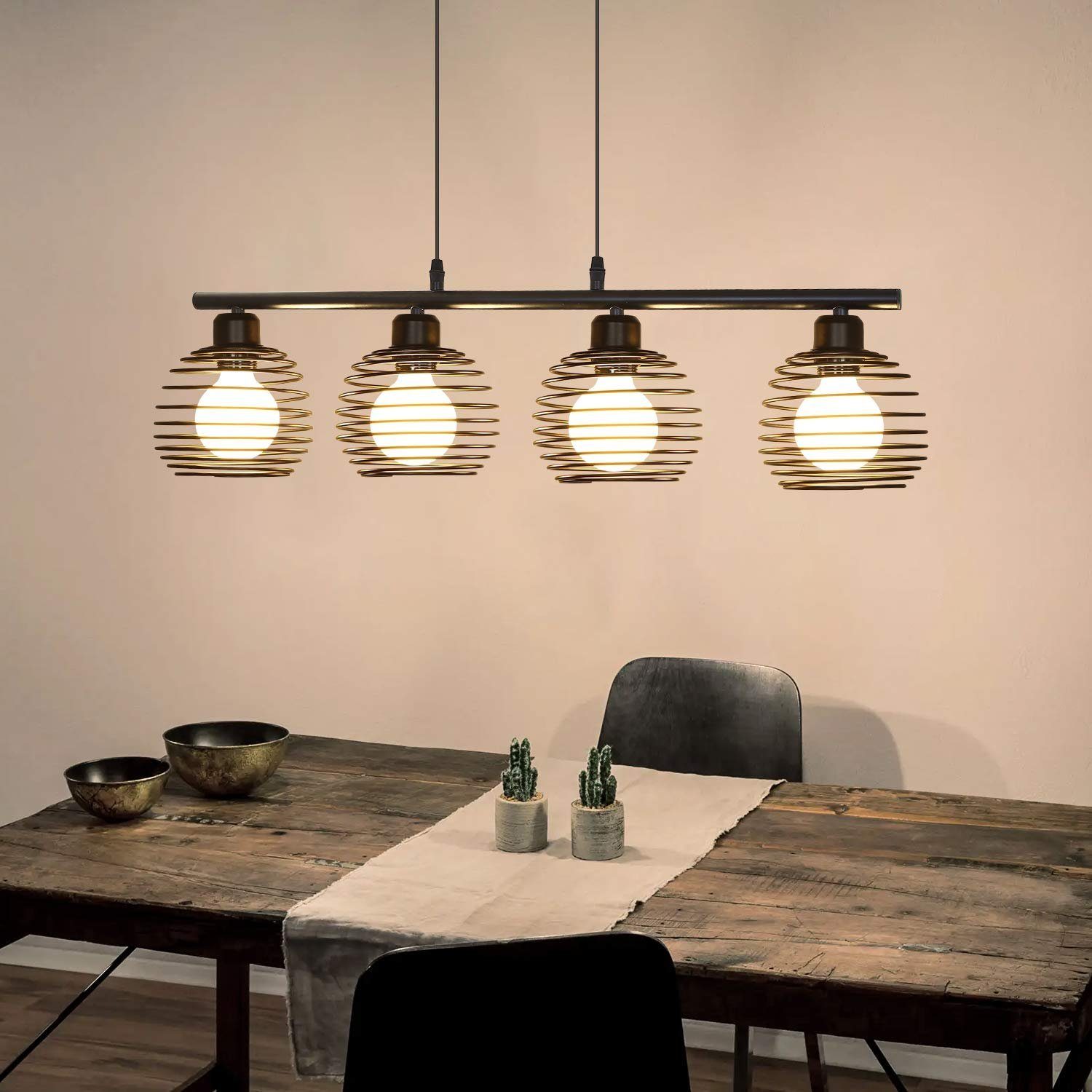 ZMH Pendelleuchte Vintage Pendelleuchte Schwarz E27 Pendellampe aus Metall günstig online kaufen