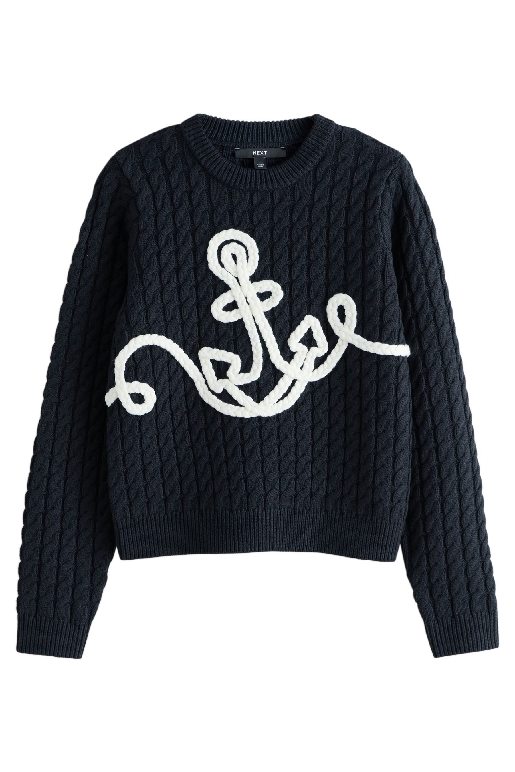 Next Strickpullover Strickpullover mit Seil-Detail und Anker (1-tlg) günstig online kaufen