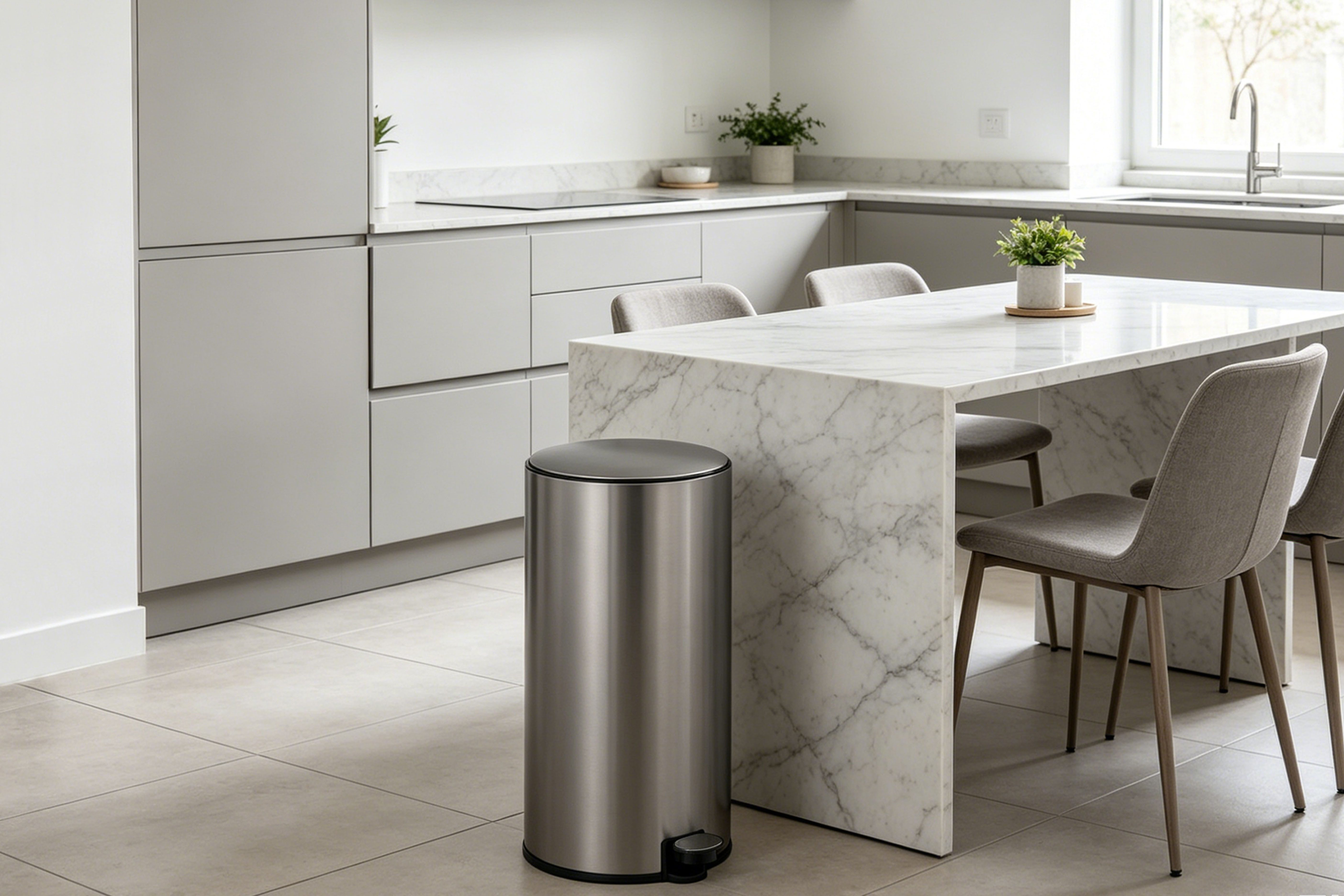 OTTO home Mülleimer in 5 versch. Farben, 5 L, 10 L o. 30 L, Soft Close, Lennu, Abfalleimer, Treteimer für Küche oder Bad, Kosmetikeimer mit verstecktem Griff – Bild 2 von 5