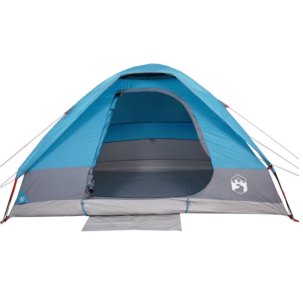 furnicato Faltzelt Camping Kuppelzelt 274x213x150 cm Blau, (1 tlg), Wetterfestes Familienzelt für 4 Personen mit integriertem E-Anschluss