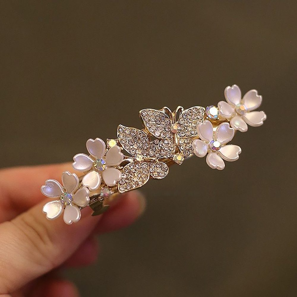 The Beauty House Haarspange Haarklammer Haarkamm Haarschmuck Blumen Schleife mit Zirkonia