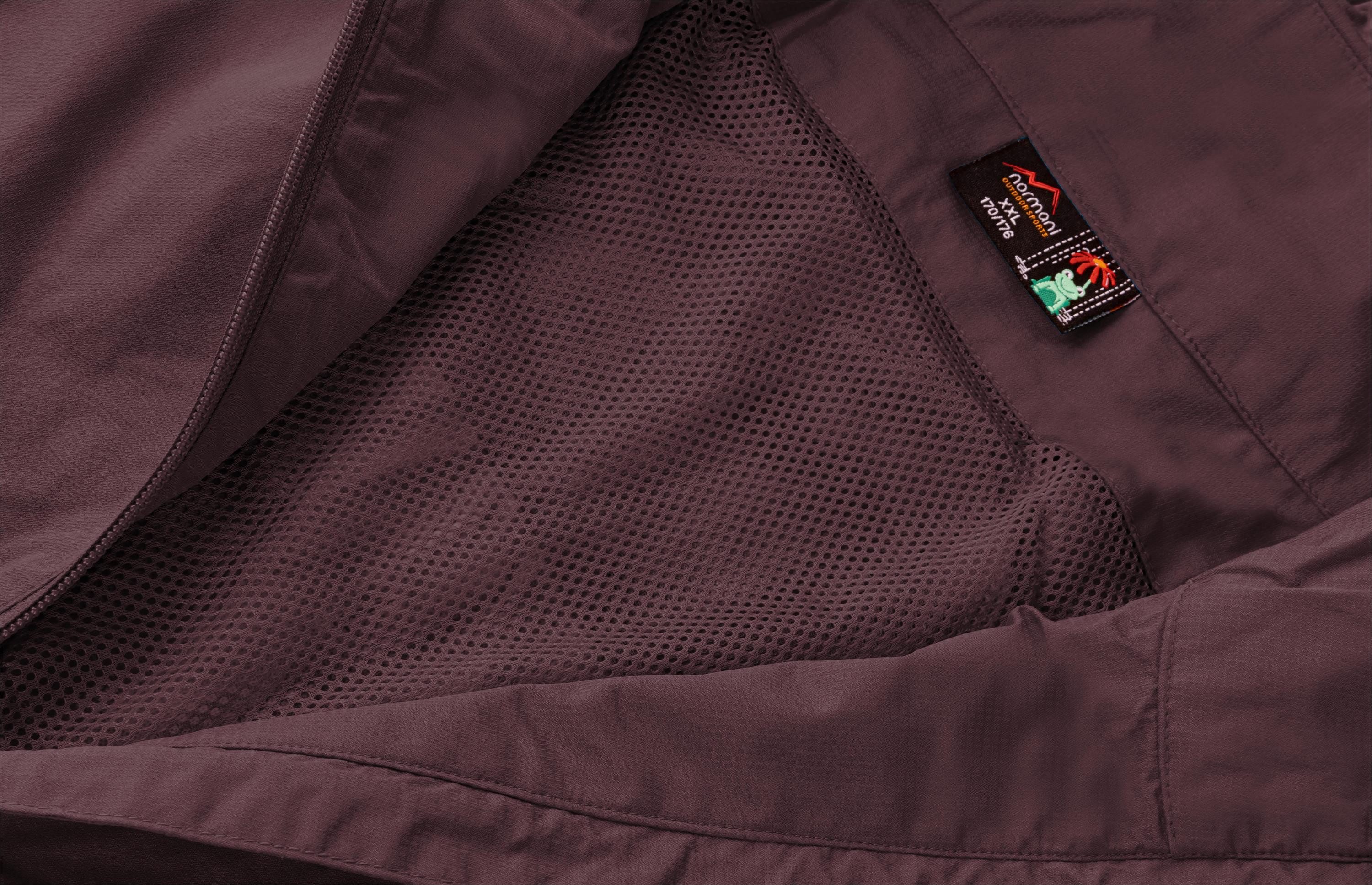normani Regenjacke Kinder-Regenjacke Seattle Wasserdichte Outdoorjacke Regenmantel mit Kapuze und 3M Reflektoren – Bild 5 von 5