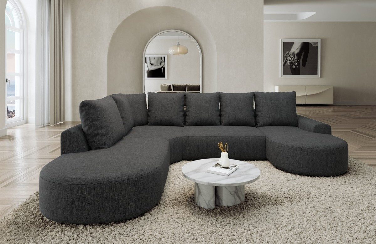 Sofa Dreams Wohnlandschaft Gomera U Form Stoff Lounge, Wohnlandschaft, Ottomane, U-Form, Lounge