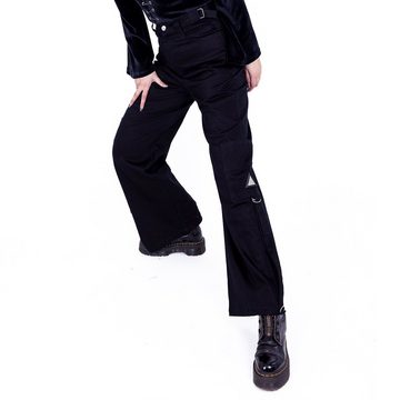 Chemical Black Stoffhose Jetta Gothic Pants Riemen Rave Trousers Industrial Goth