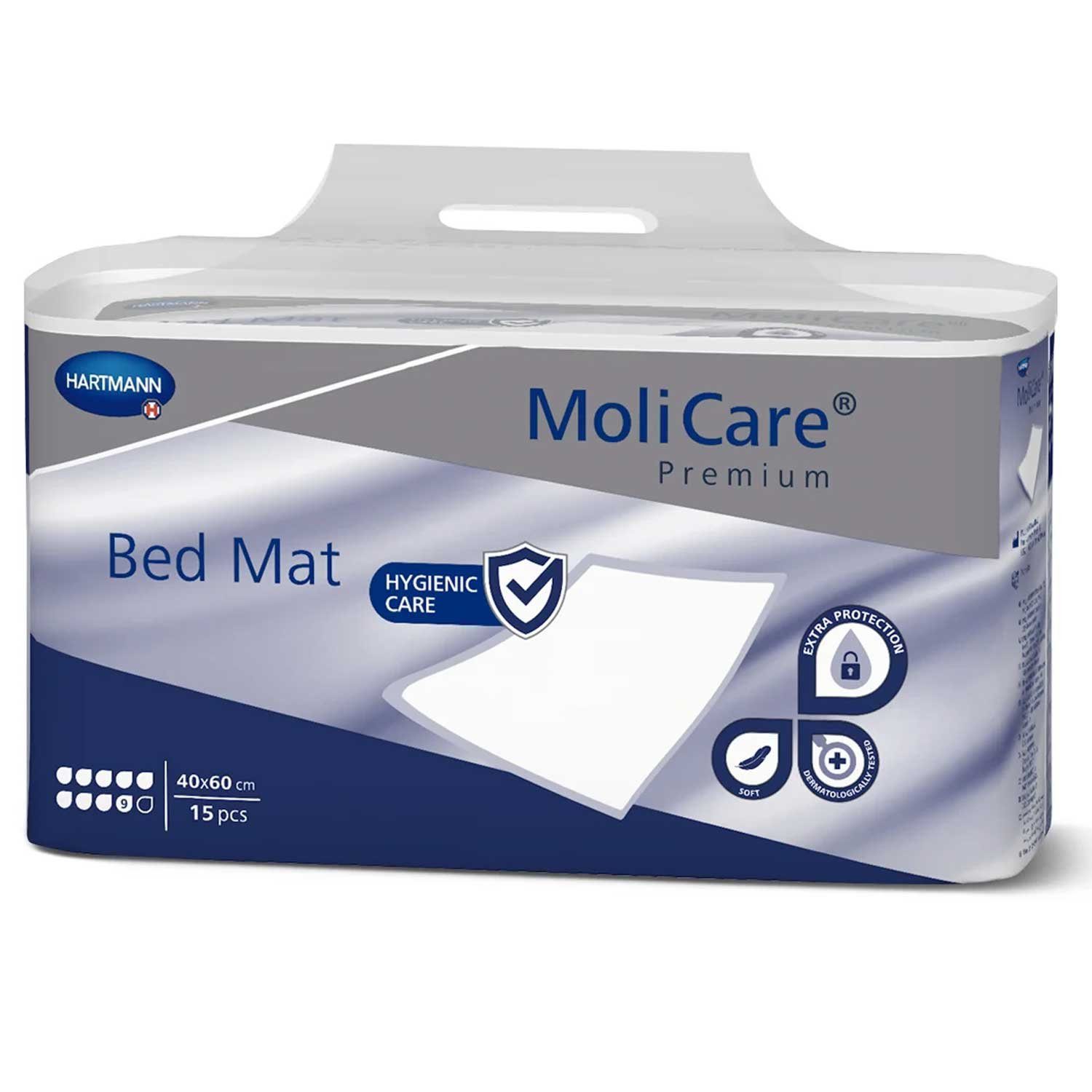 Inkontinenzauflage MoliCare® Premium Bed Mat 9 Tropfen - 40x60 cm á 15 1x15 Stück PAUL HARTMANN AG