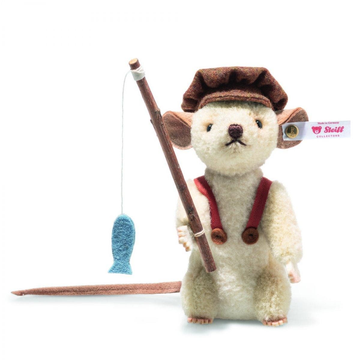 Steiff Dekofigur Stofftier Maus Huckleberry Finn Beige (12 cm)