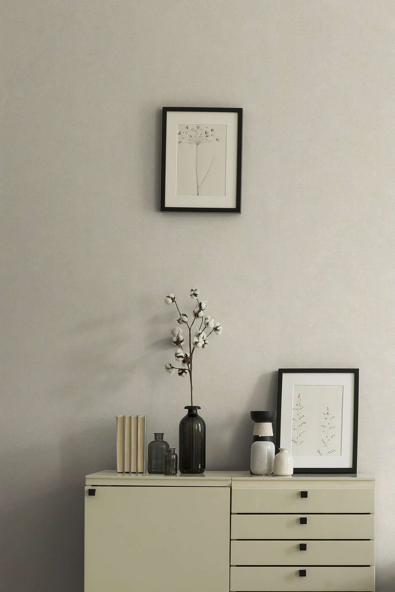 Bricoflor Creme Weiße Tapete Modern Uni Vliestapete mit Vinyl Schlicht für günstig online kaufen