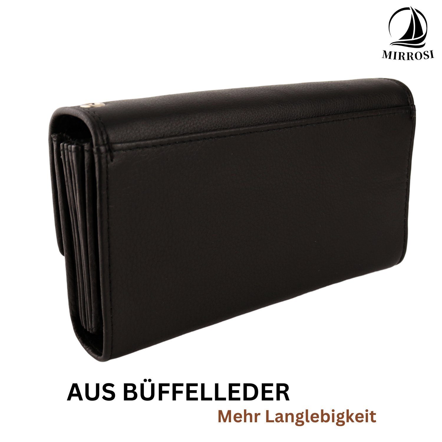 MIRROSI Kellnerbörse Profi Kellnerportemonnaie aus Echtleder (18,5x9,5x4cm), Kellnergeldbeutel Bedienungsgeldbeutel Taxi Portemonnaie – Bild 5 von 5