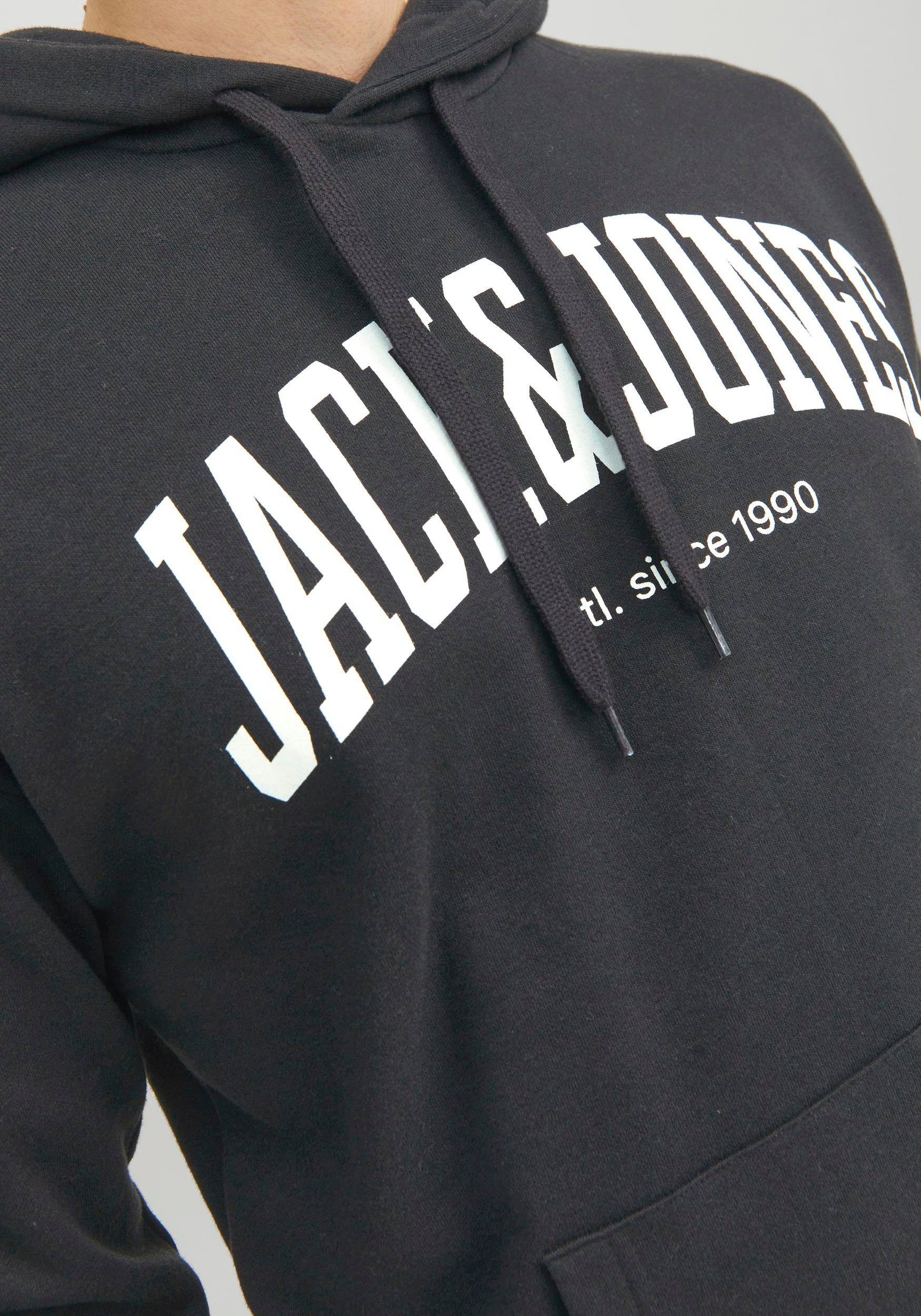 Jack & Jones HOOD NOOS Black Kapuzensweatshirt JJEJOSH SWEAT