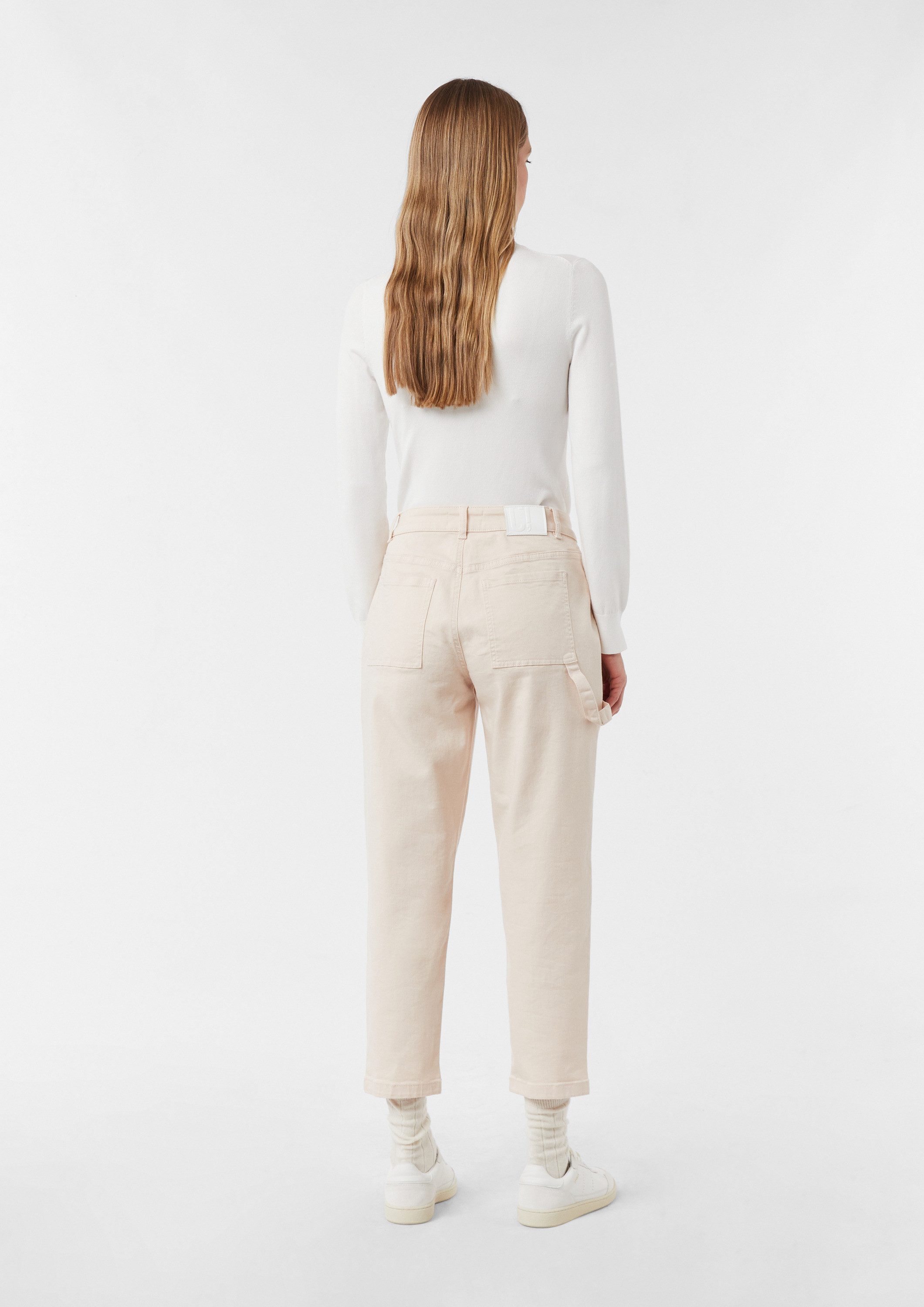 comma Chinos Hose Verkürzte Twill-Hose im Barrel Fit