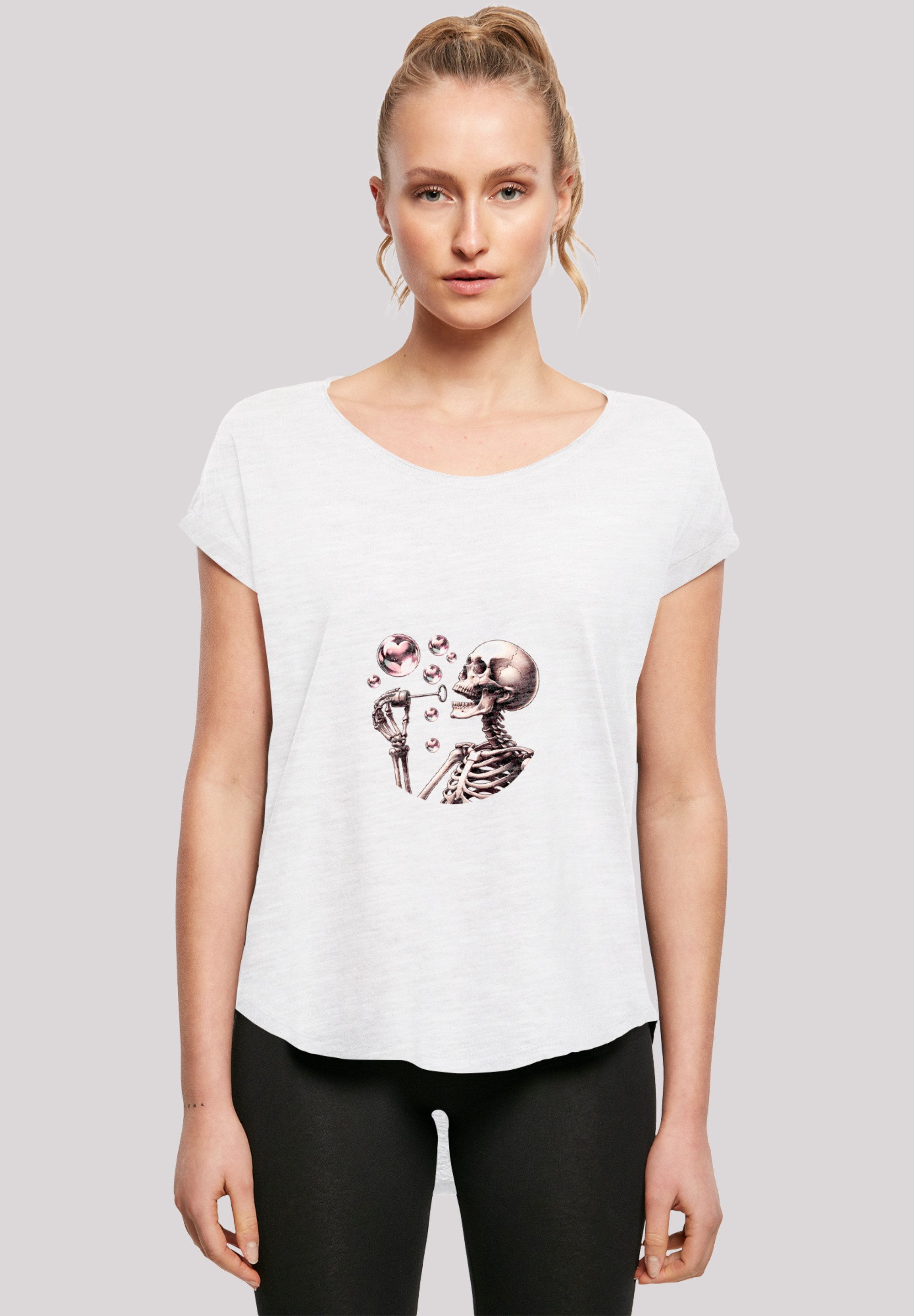 F4NT4STIC T-Shirt Niedliches Goth Skelett Herz günstig online kaufen