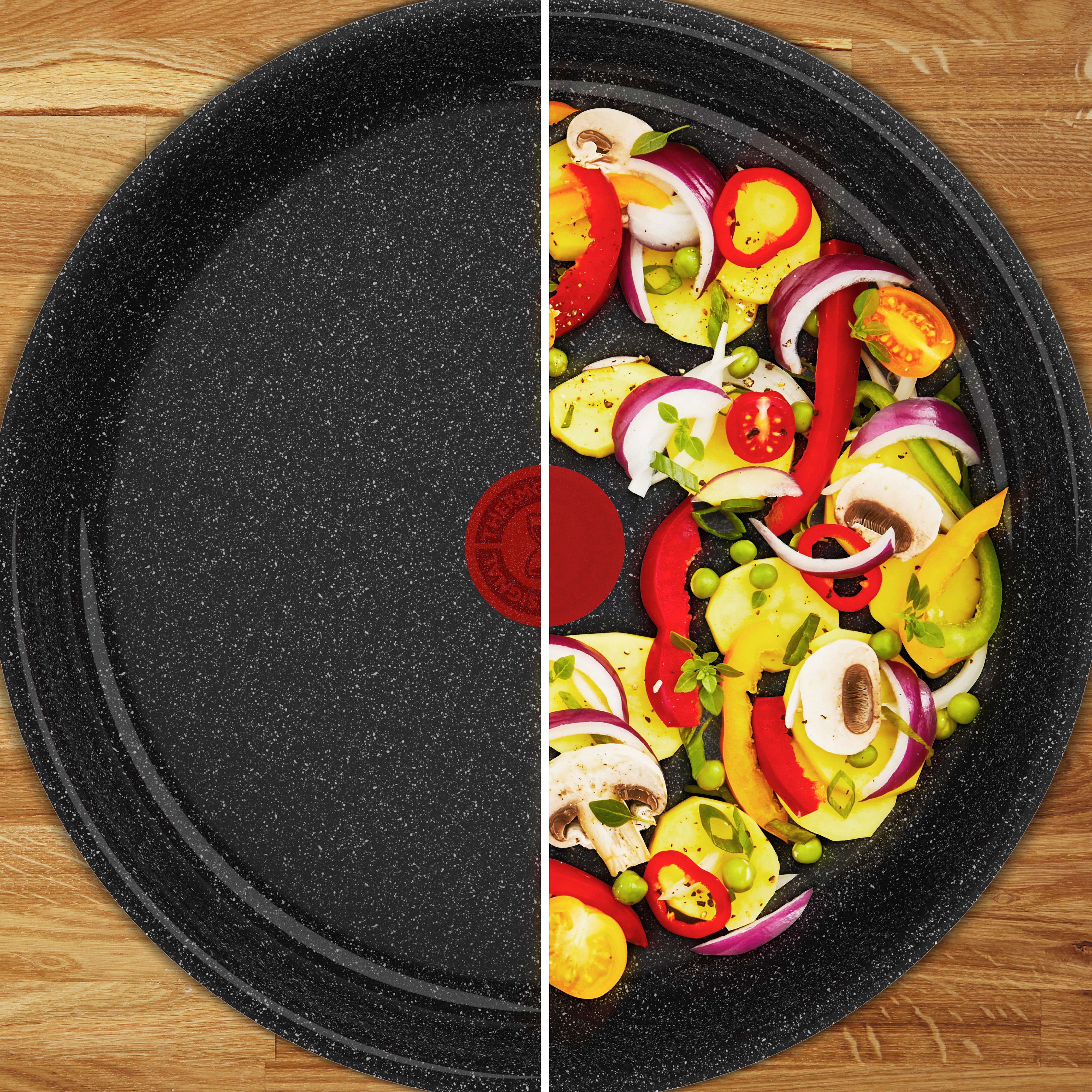 Tefal Pfannen-Set Ingenio Intens' Ceram, Aluminium (Set, 3-tlg), abnehmbarer Griff, Thermo-Signal, Induktion, made in France – Bild 3 von 5
