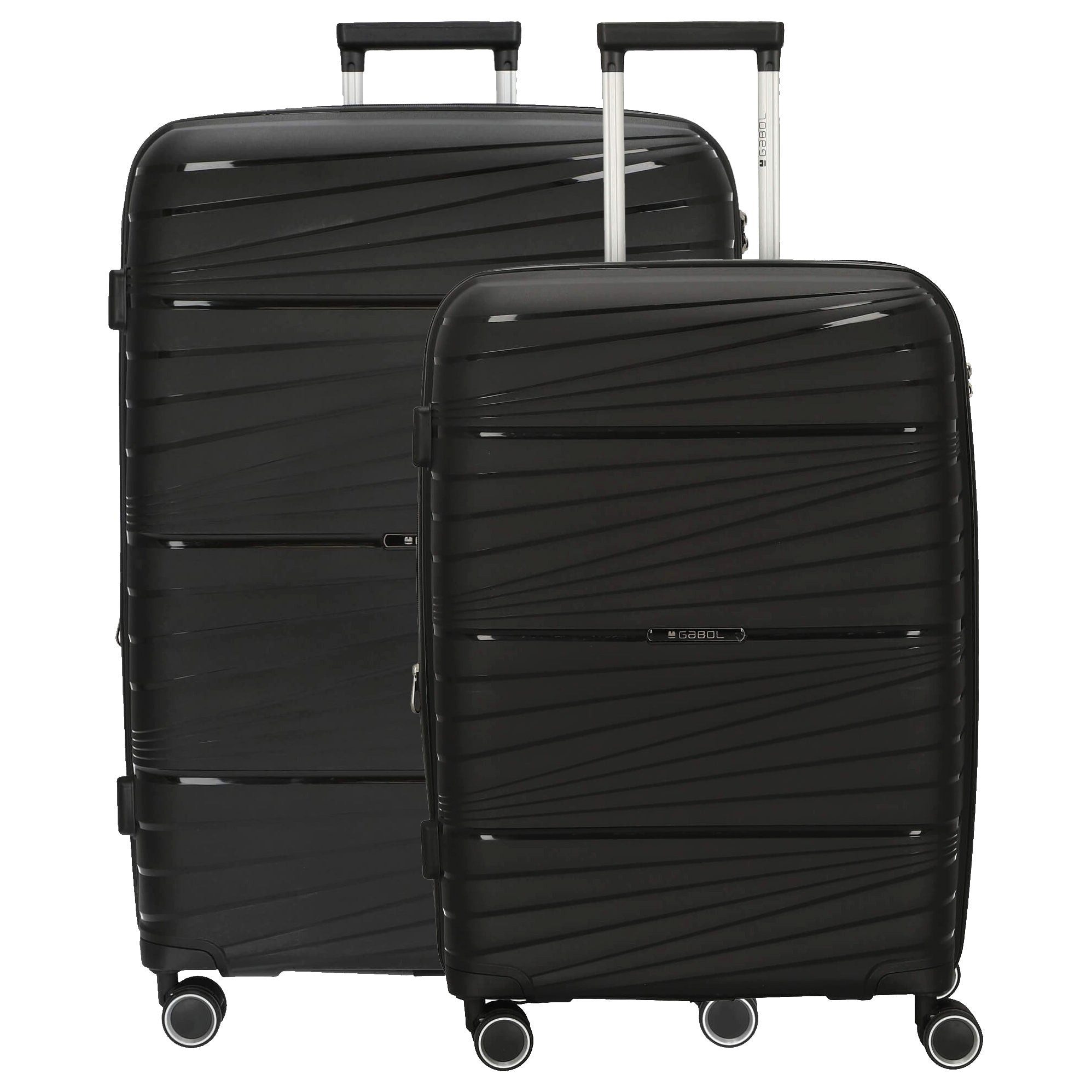 Gabol Kofferset Kiba - Trolley Set 2tlg. (M+L) (black), 4 Rollen Rollen