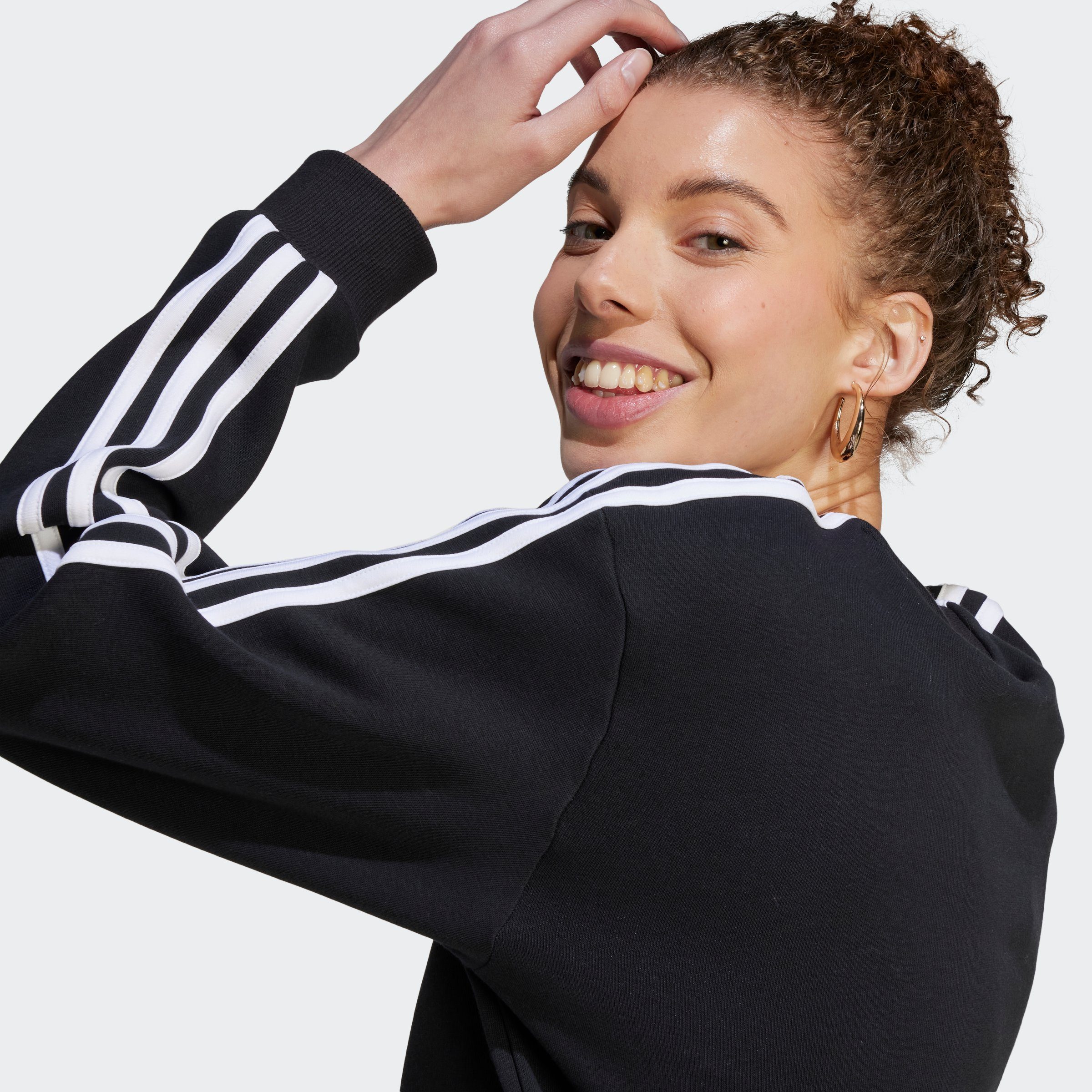 White Sweatshirt SWT 3S FL adidas / Black W Sportswear