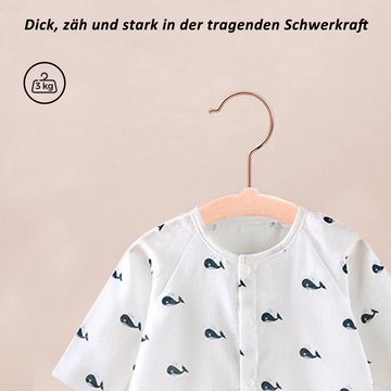 CALIYO Kleiderbügel 50-Tlg Kinderkleiderbügel, Samtbügel mit Haken in Roségold, rutschfest, (50-tlg), für Kleiderschrank, für Kinderkleidung, Babykleidung, Rock und Hose