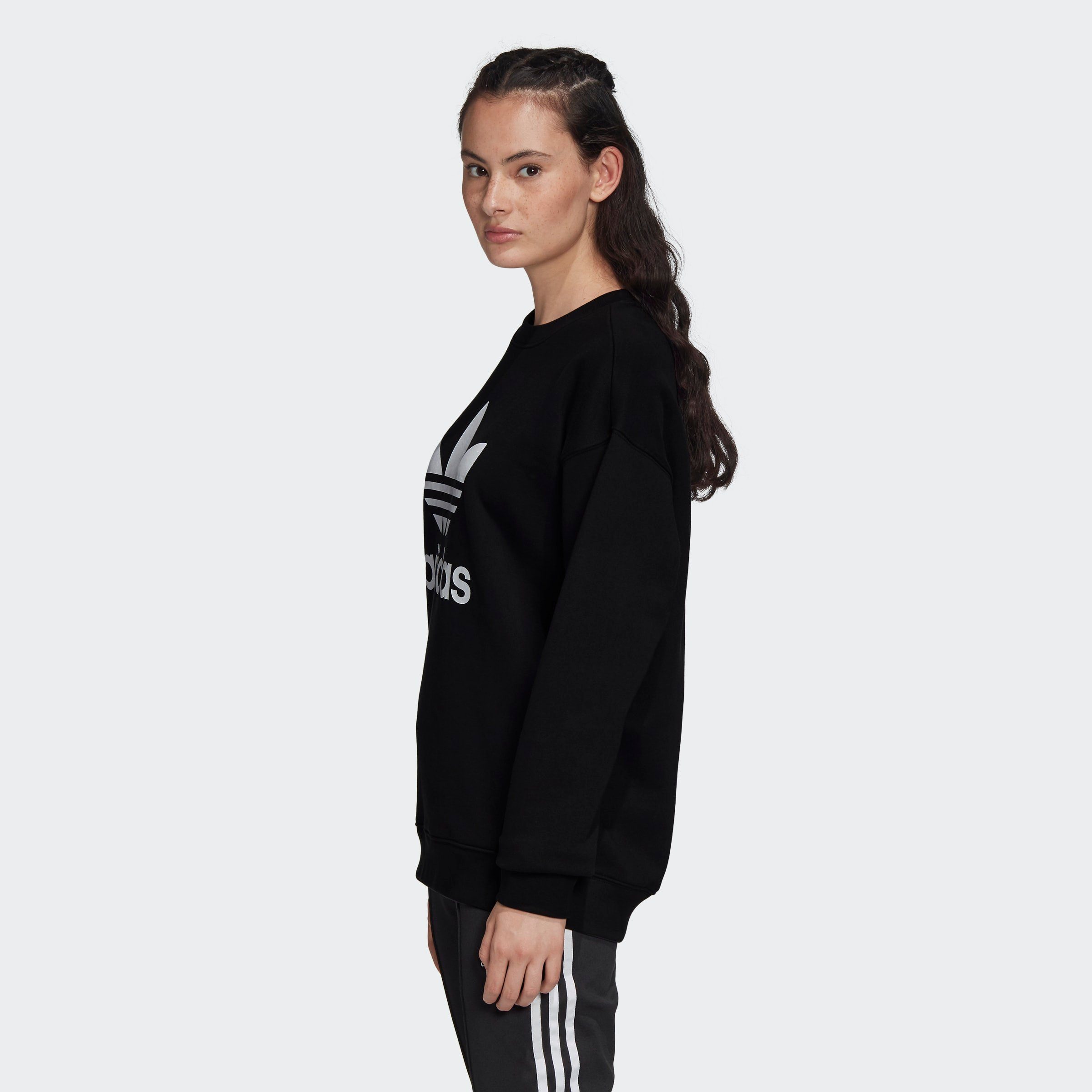 Sweatshirt adidas TREFOIL BLACK/WHITE Originals