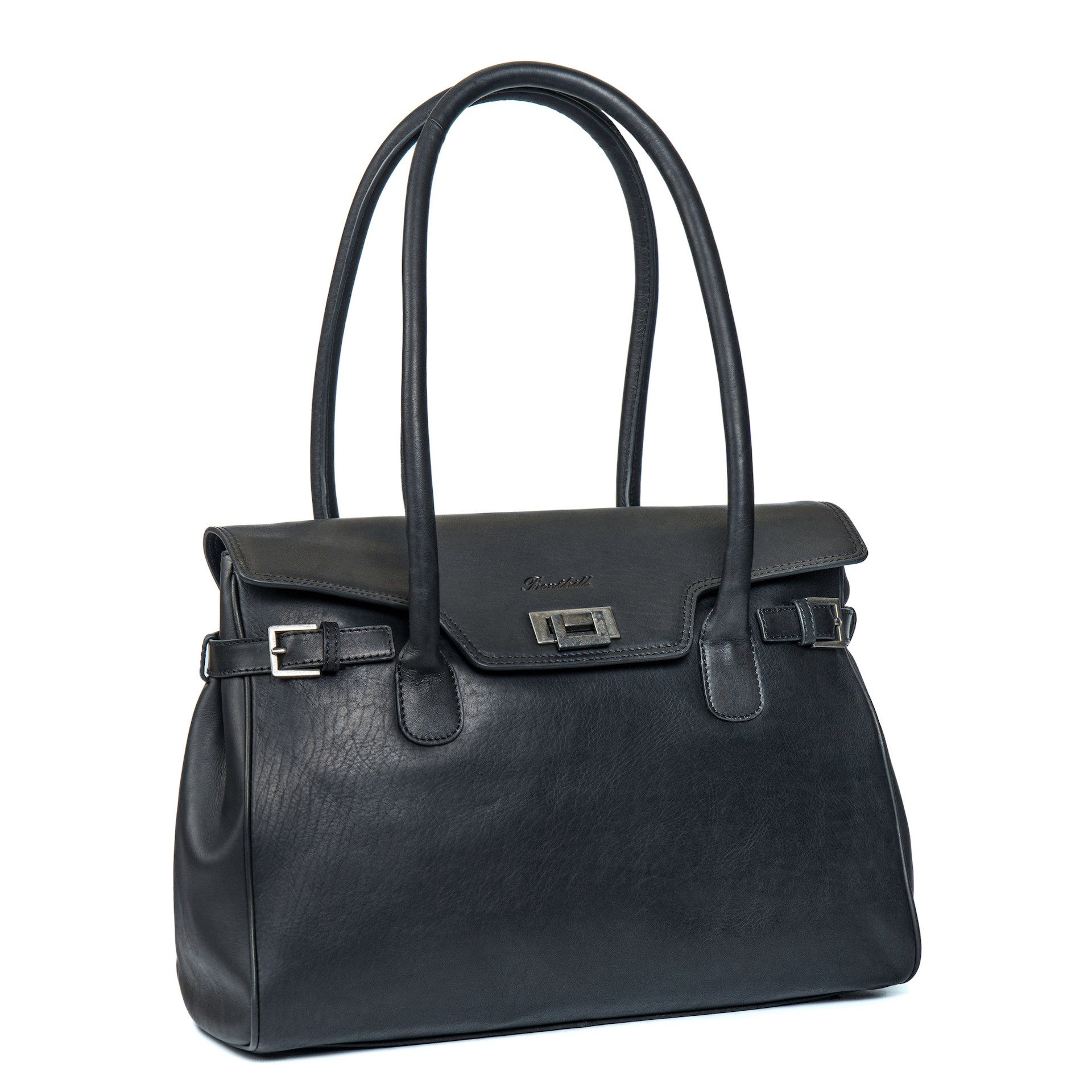 Benthill Henkeltasche Damen Echt Leder Handtasche Schultertasche Vintage Bag Tasche, Reißverschlussfach