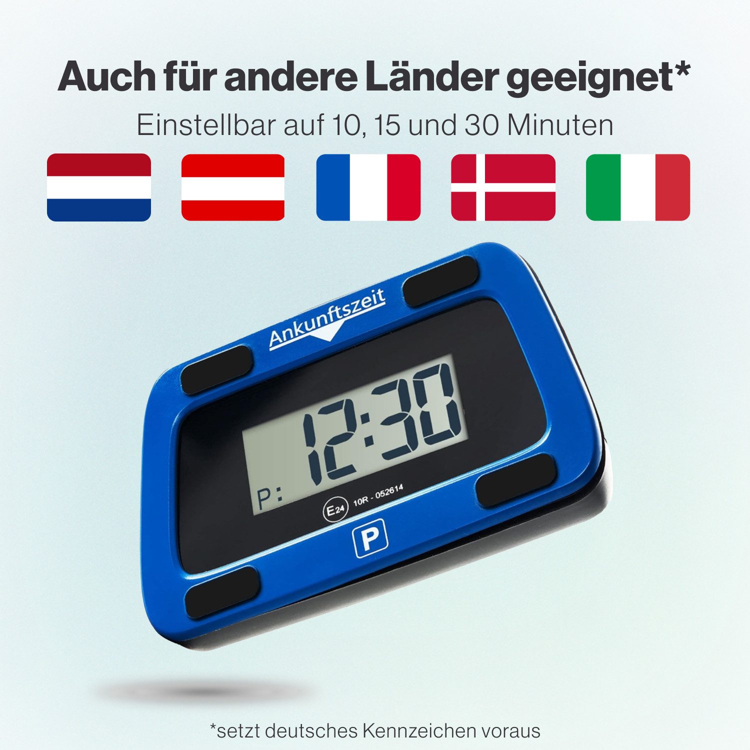 Parkwächter elektronische Parkscheibe Parkwächter Digitale Parkscheibe V0 abnehmbar entspricht StVo