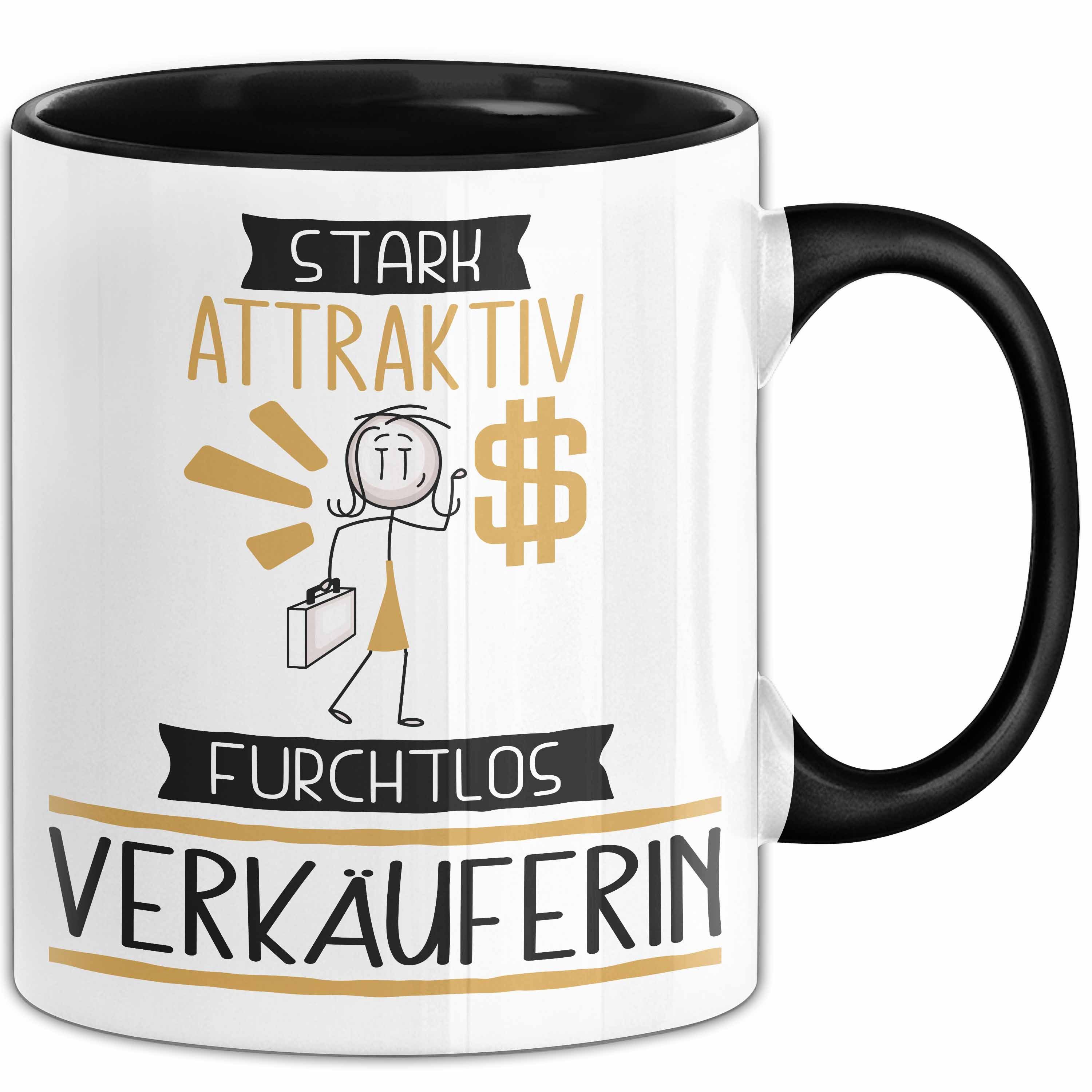 Trendation Tasse Verkäuferin Tasse Geschenk Becher Stark Attraktiv Furchtlos Verkäufe