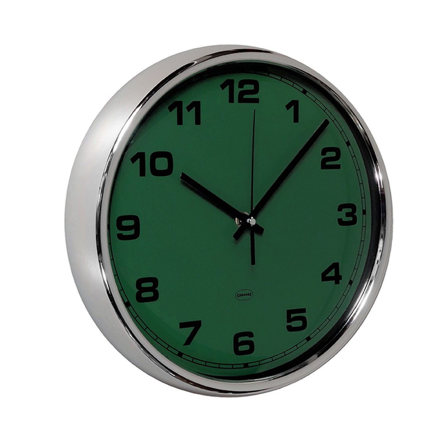 Capventure Wanduhr Cabanaz Wanduhr Ø30cm dunkel Grün Uhr Bürouhr Wohnzimmeruhr Küchenuhr