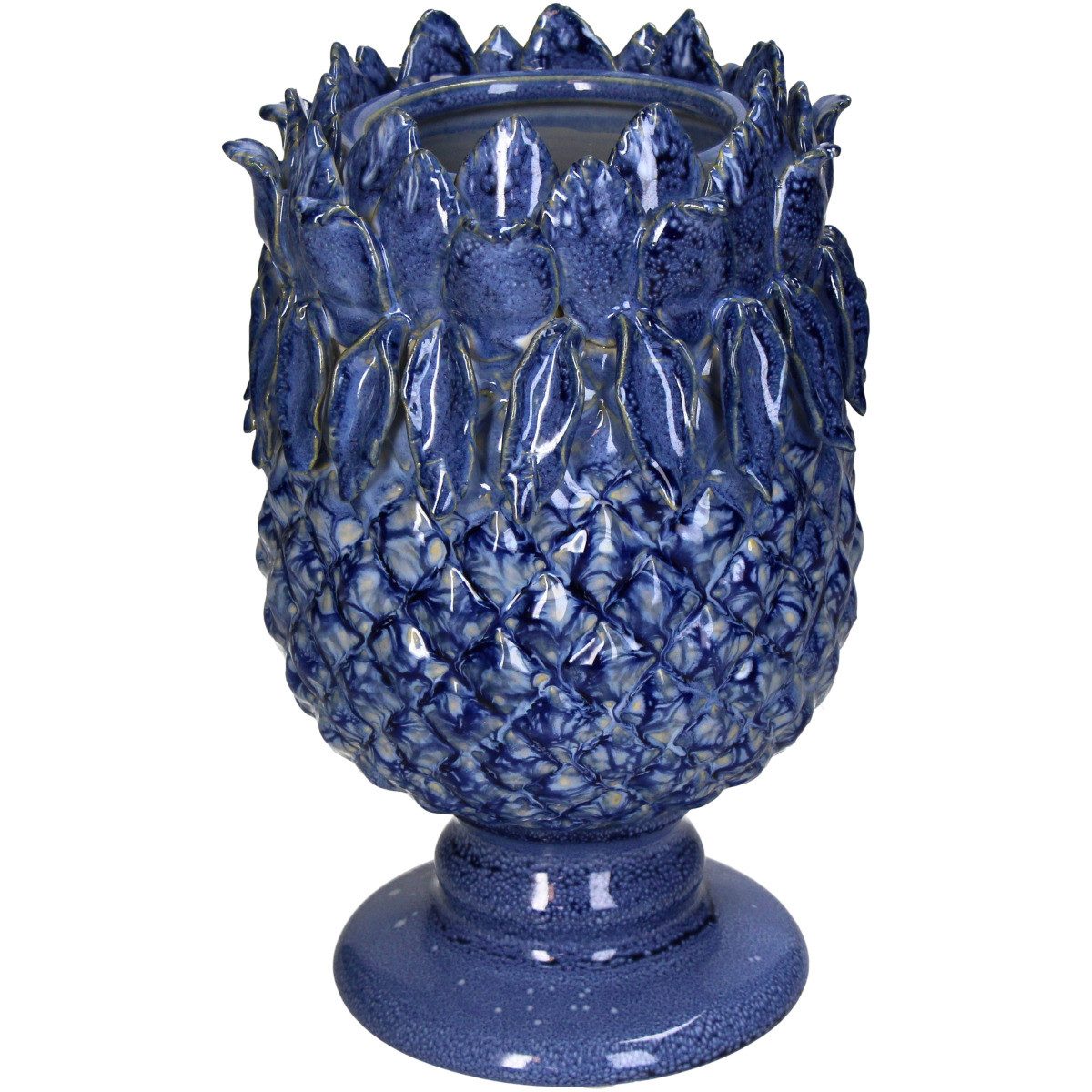Kersten BV Dekovase Ananas Blau Größe M (1 St), 14 x 14 x 22 cm