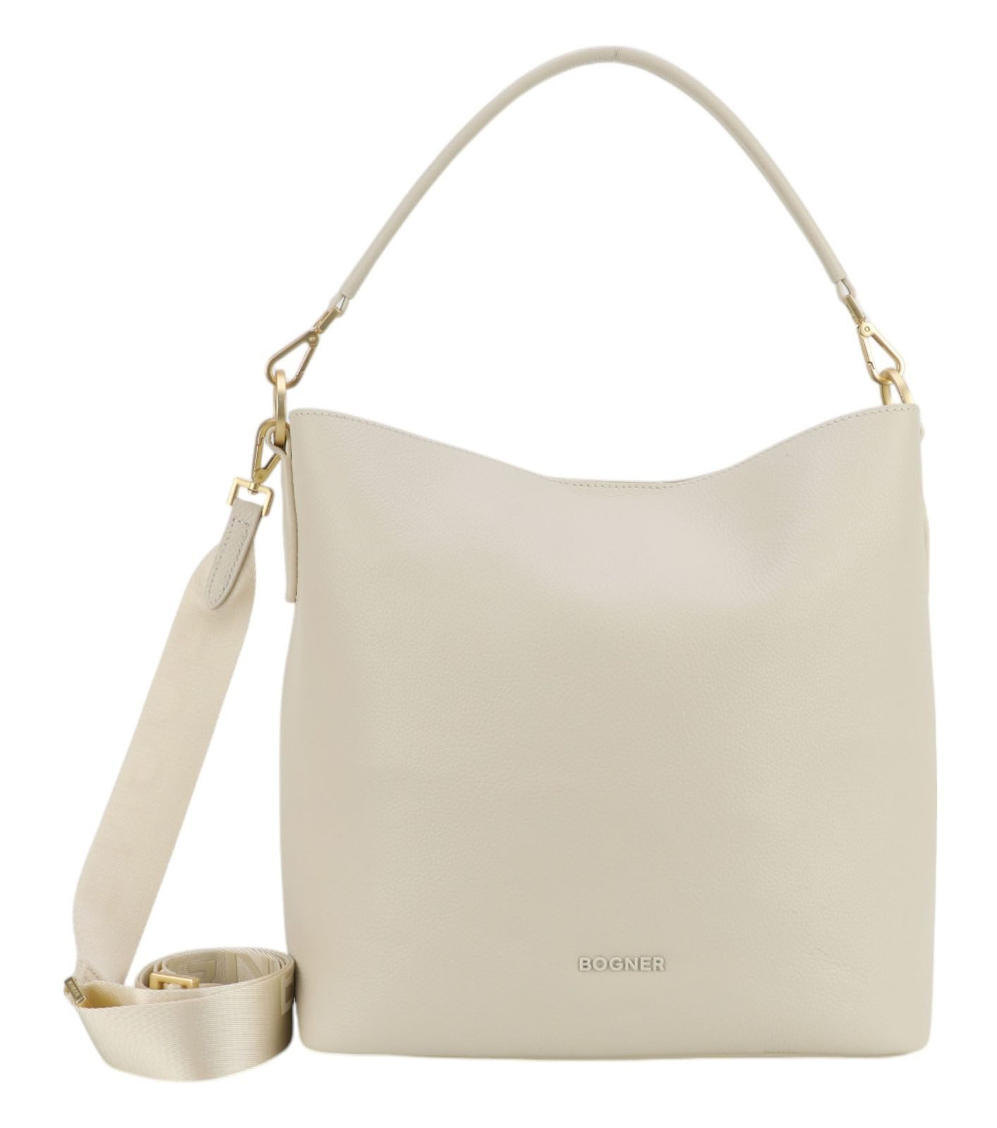 BOGNER Schultertasche Jessi Hobo Bag, aus echtem Rindsleder