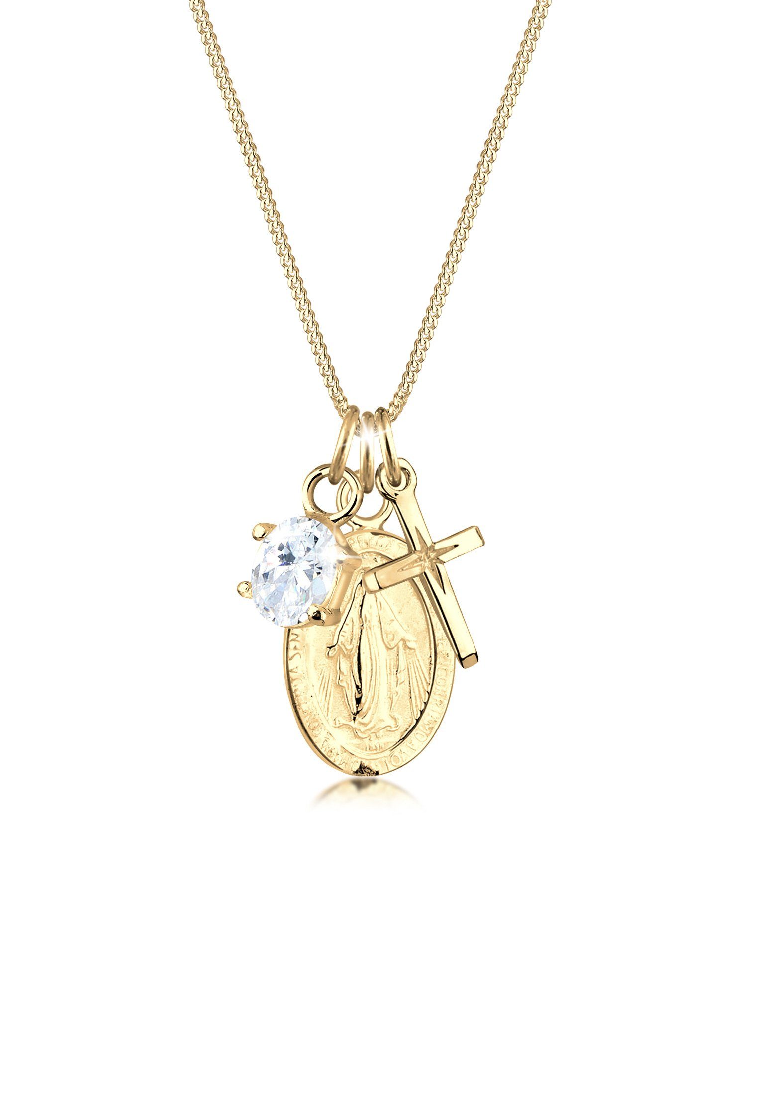 Elli Kette mit Anhänger Kreuz Marienbild günstig online kaufen