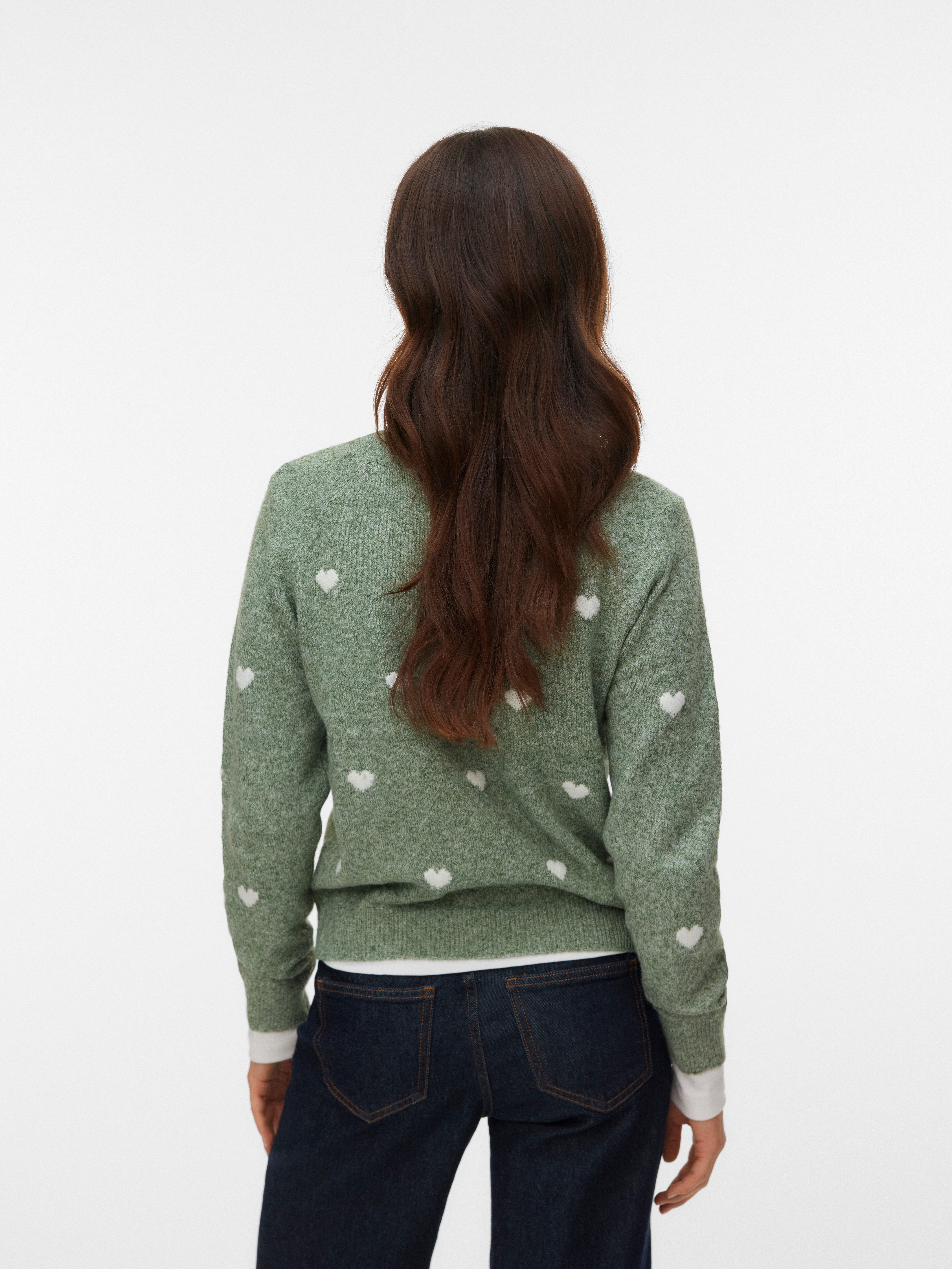 Vero Moda Rundhalspullover VMDOFFY INTARSIA LS O-NCK PULLOV GA NOOS mit Str günstig online kaufen