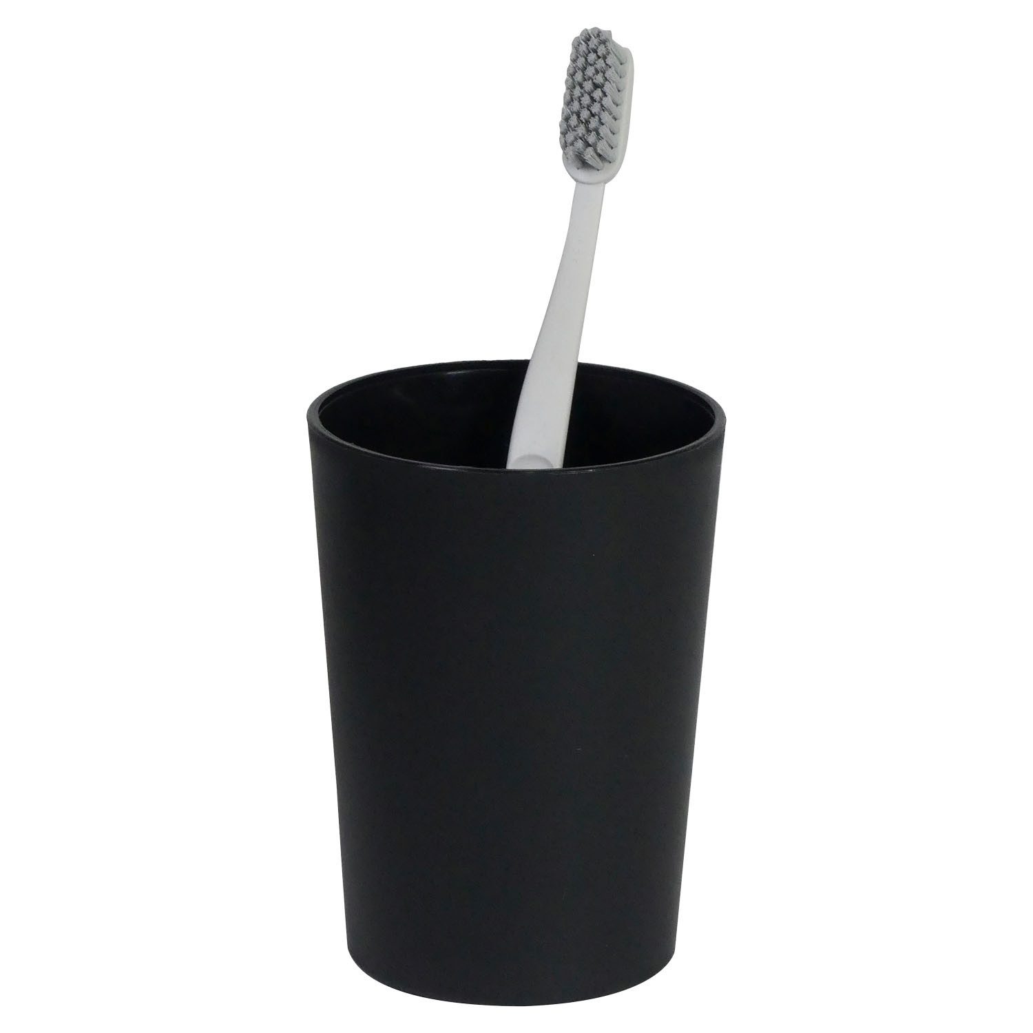 kela Zahnputzbecher MARTA, Ø 8 x H 11 cm, Schwarz, Kunststoff