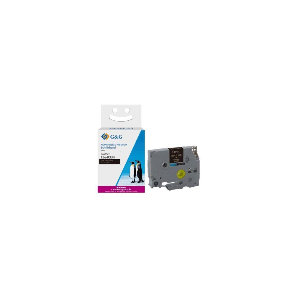 G & G Verlagsgesellschaft Druckerband G&G Seiden Schriftband kompatibel mit, Brother TZe-R334