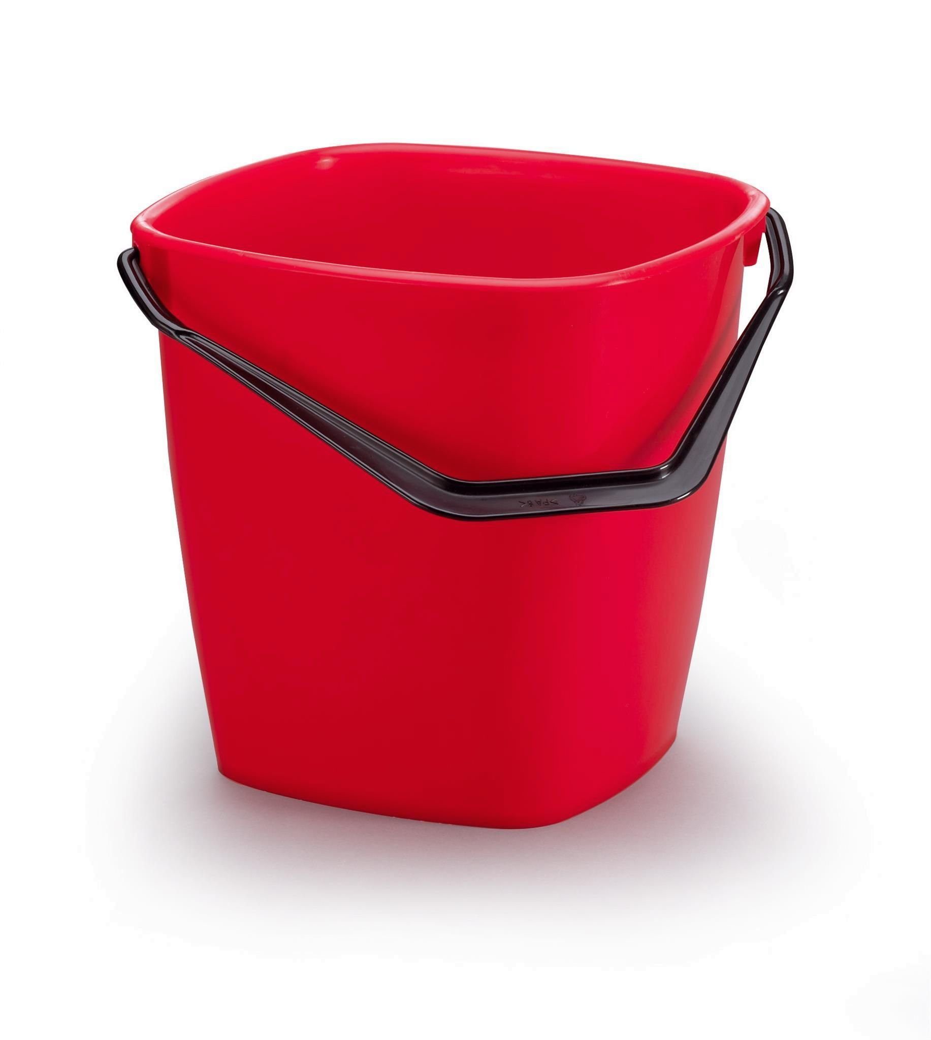 DURABLE Papierkorb Durable Eimer rechteckig 14l rt BUCKET 14 stabil mit Handgriff | Papierkörbe