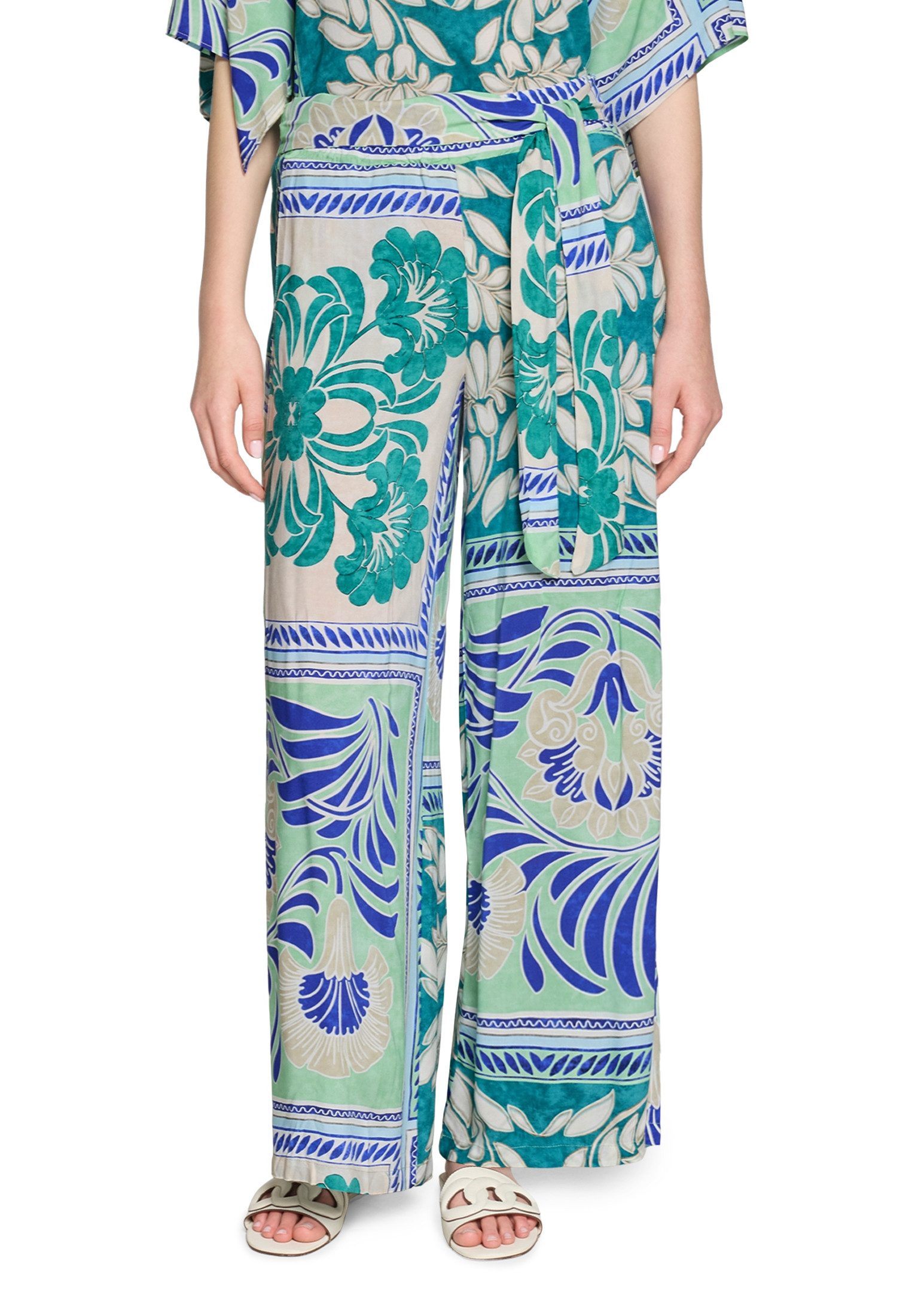 Cartoon Palazzohose Damen mit Gummizug