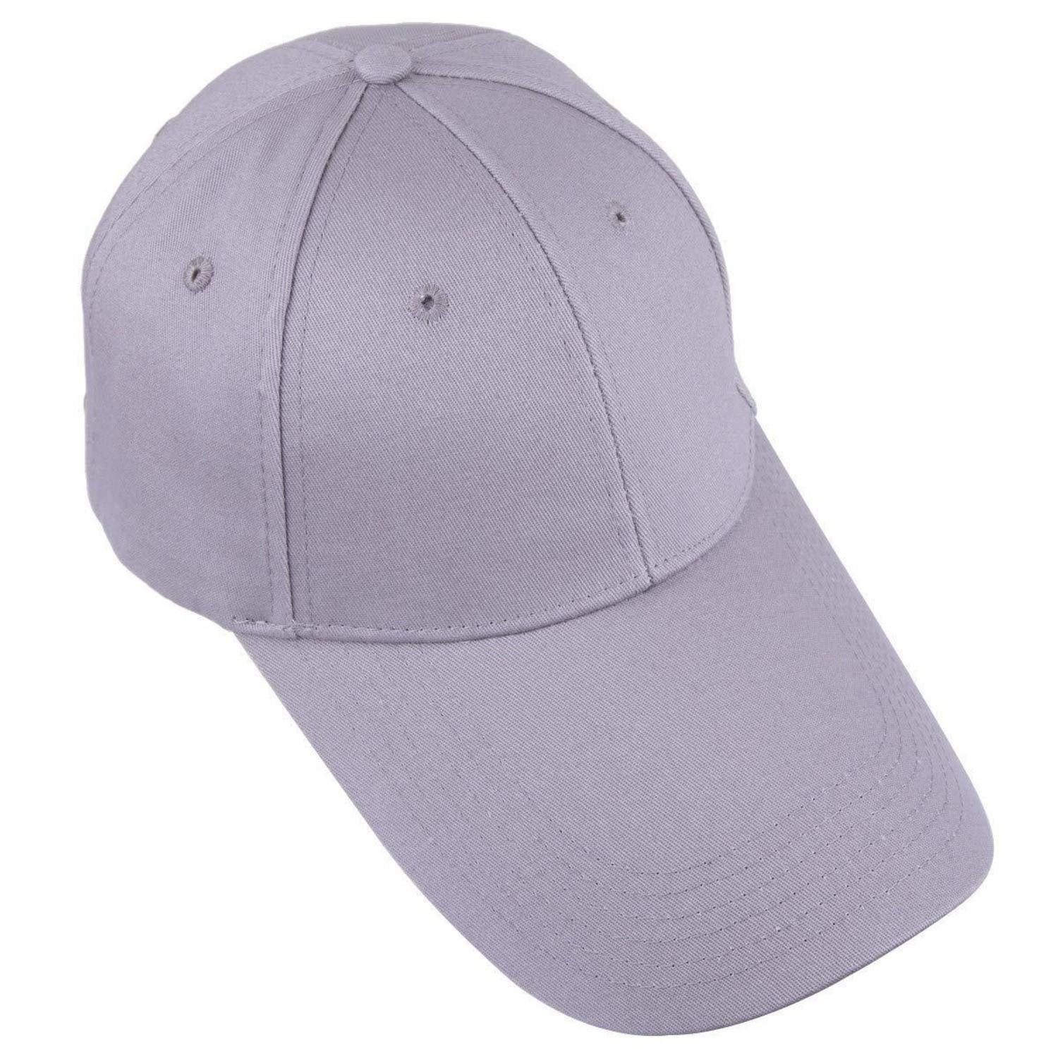 Baseball Cap Baseballkappe Baumwolle Herren Damen Einheitsgröße Grau
