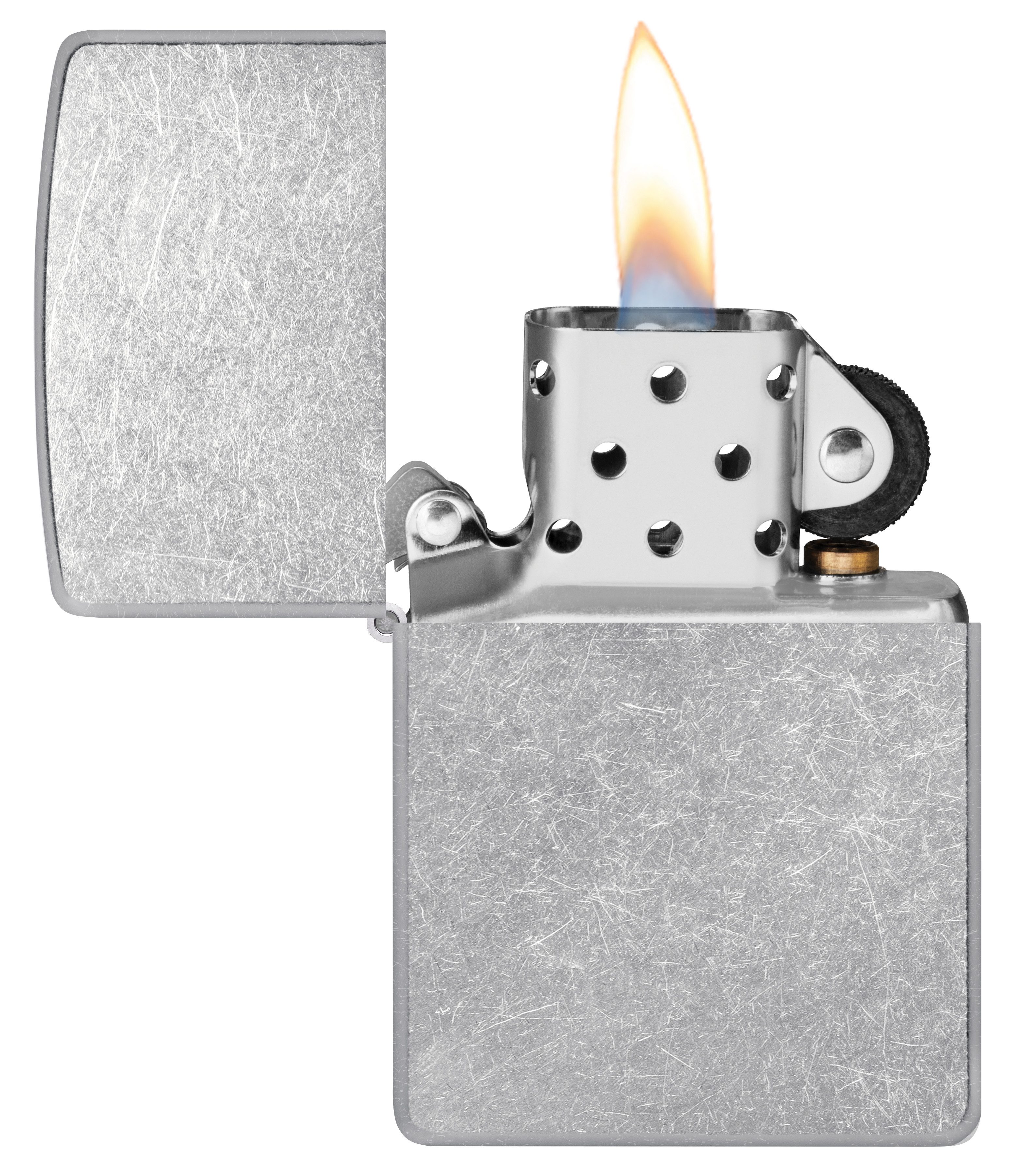 Zippo Feuerzeuge Zippo Sturmfeuerzeug - Base Model - Nachfüllbar Windfest Geschenkbox