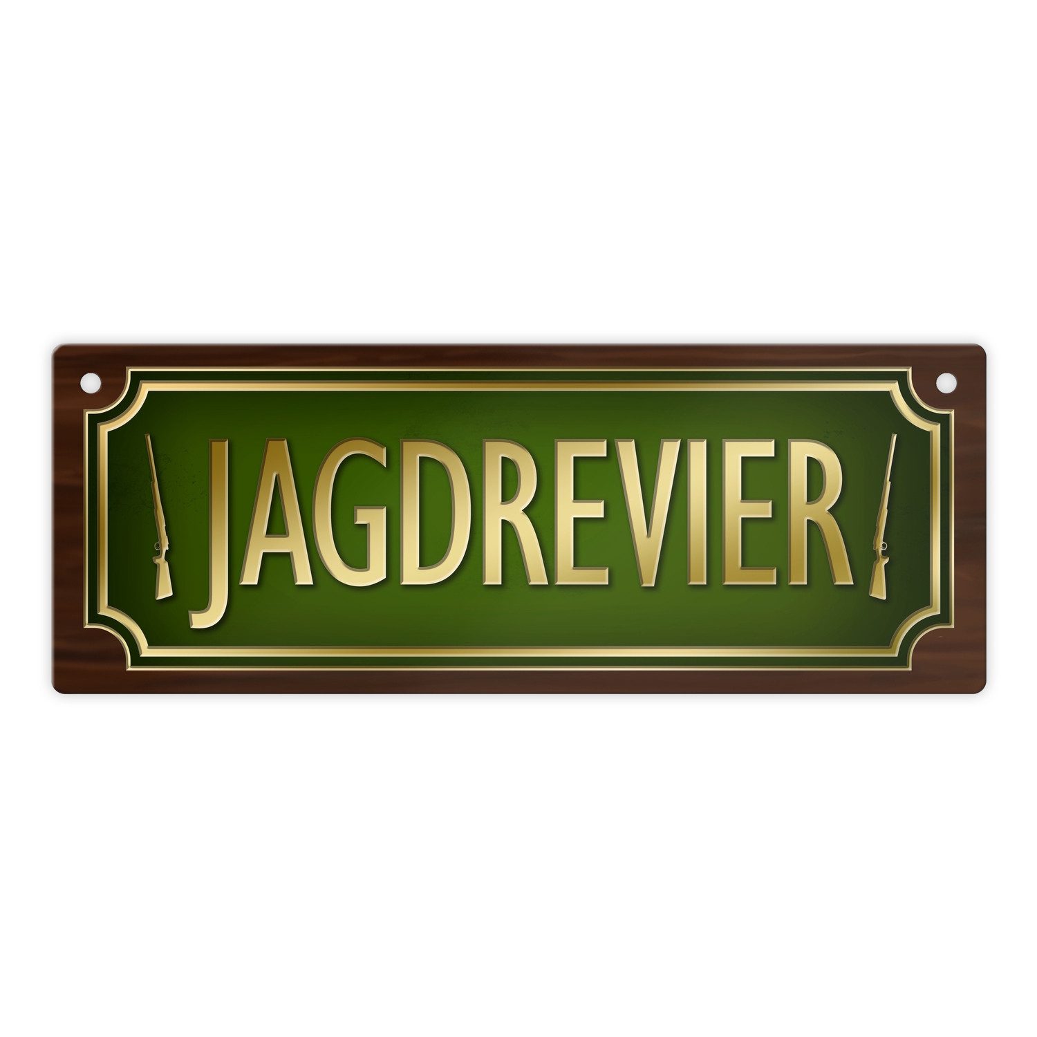 speecheese Metallschild Metallschild mit Jagd Motiv und Spruch: Jagdrevier Schild Türschild