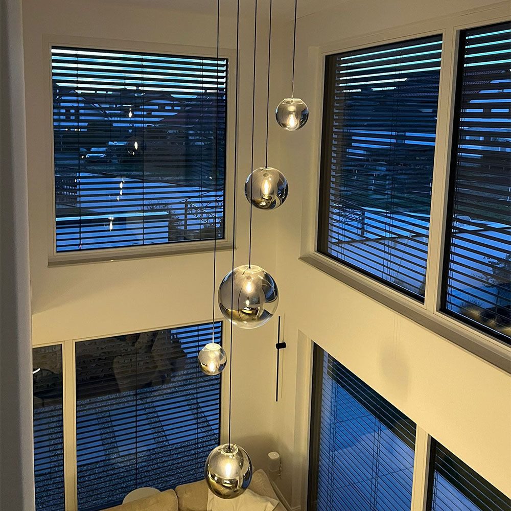 s.luce Pendelleuchte Galerieleuchte Orb Glaskugel 5m günstig online kaufen