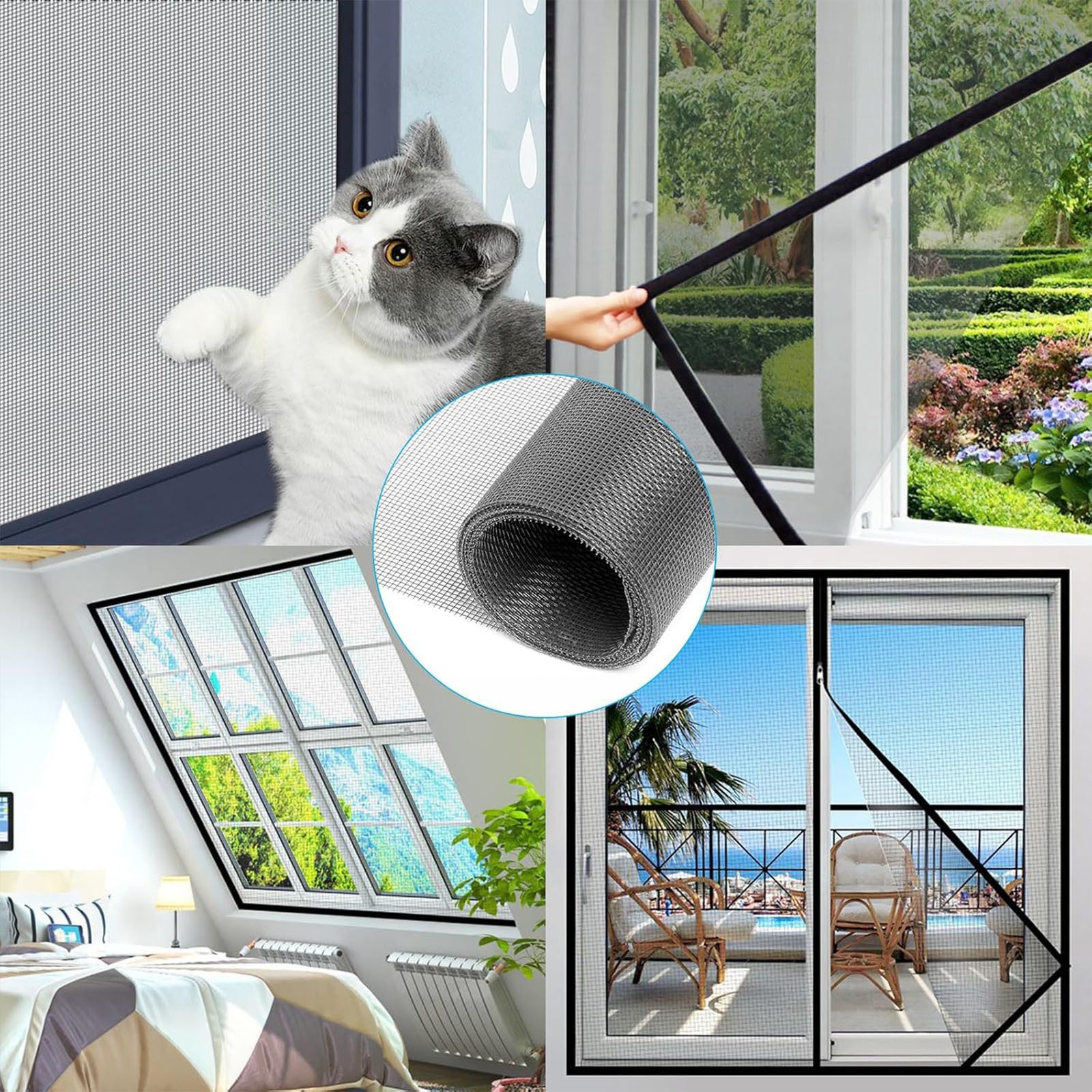 REDOM Fliegengitter-Gewebe Insektenschutz Netz Fliegengitter Fenster, günstig online kaufen