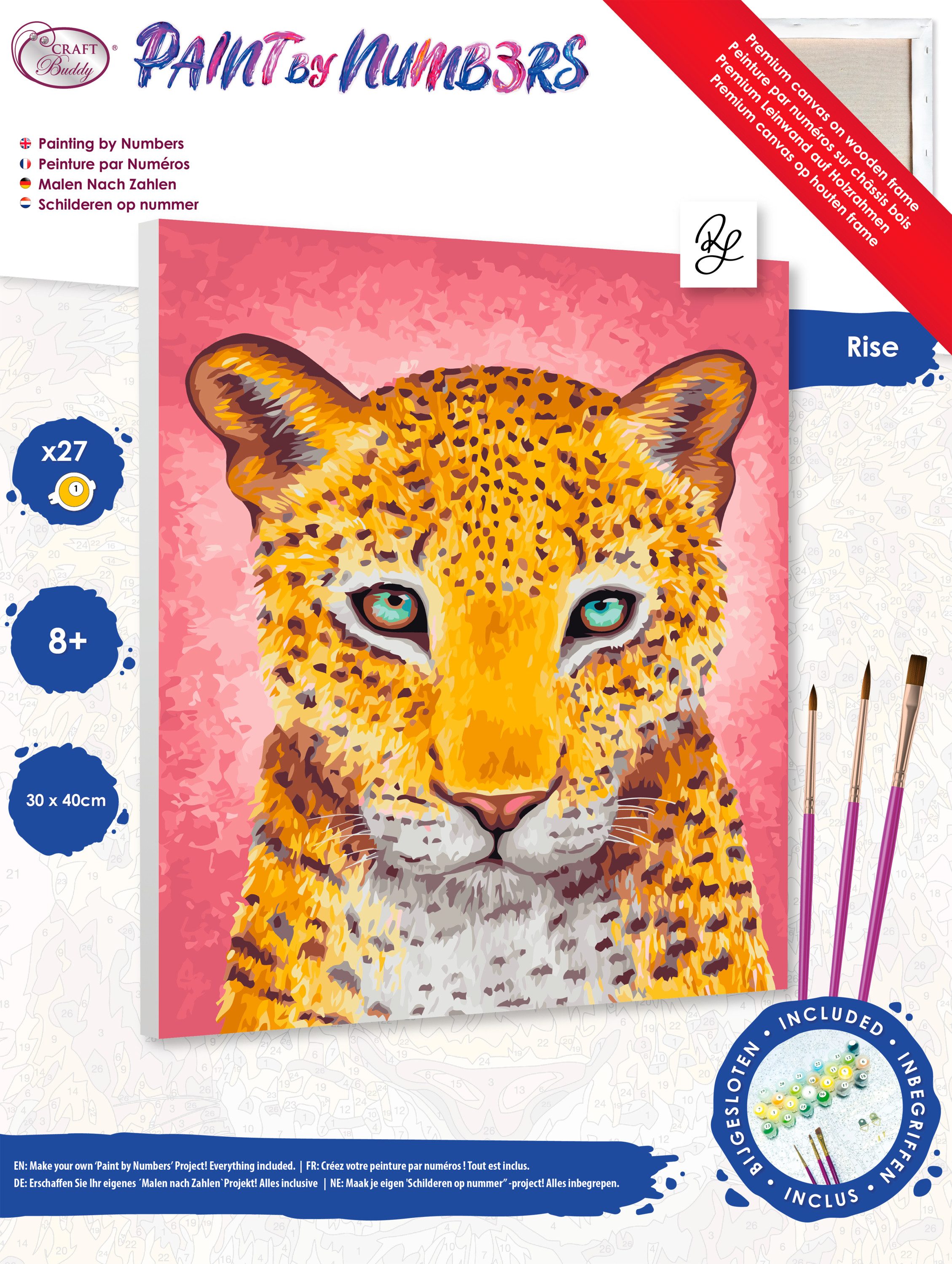 CRAFT Buddy Malvorlage Malen nach Zahlen auf Keilrahmen, 30 x 40 cm