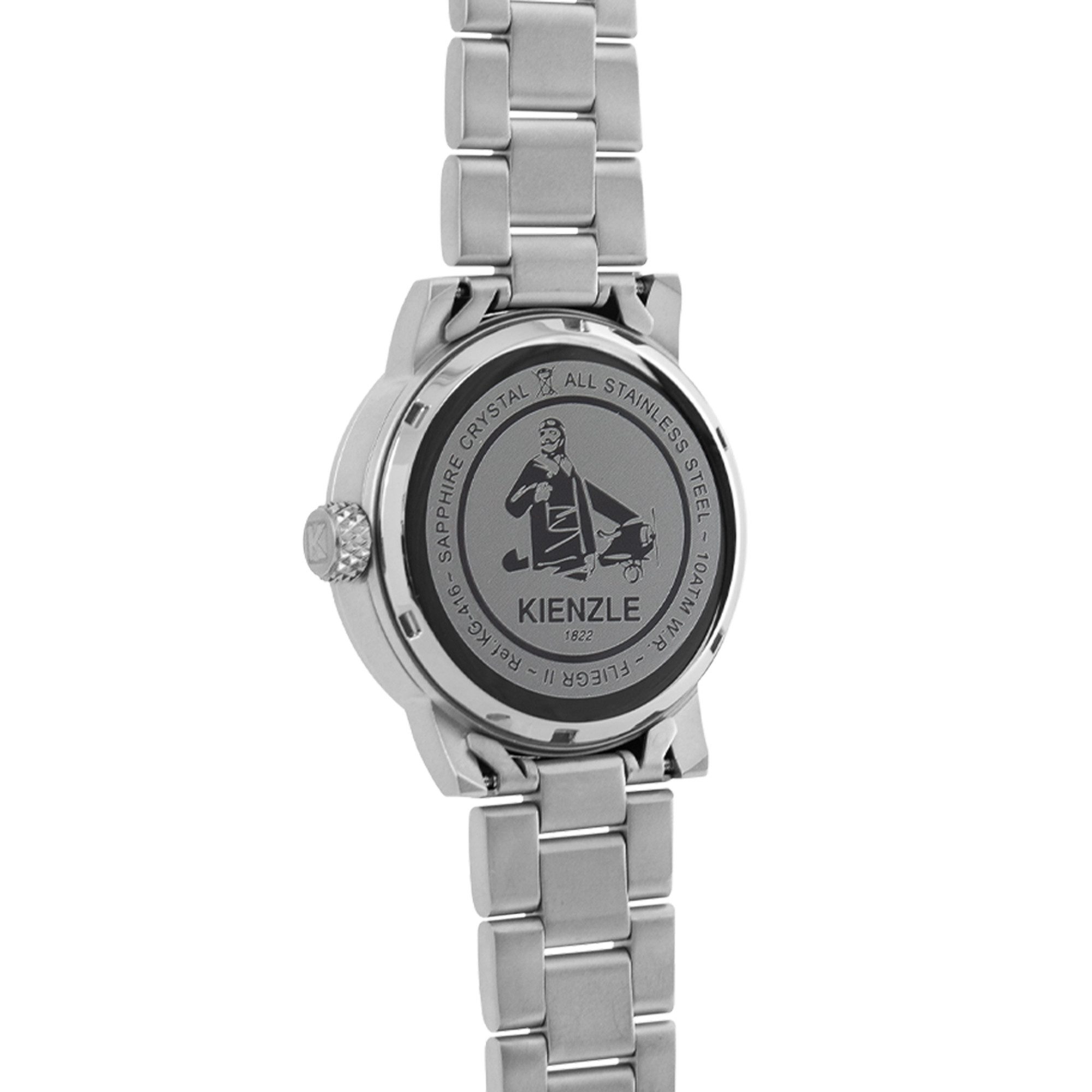Kienzle Quarzuhr FLIEGER Quarz Armbanduhr Edelstahl KG416H