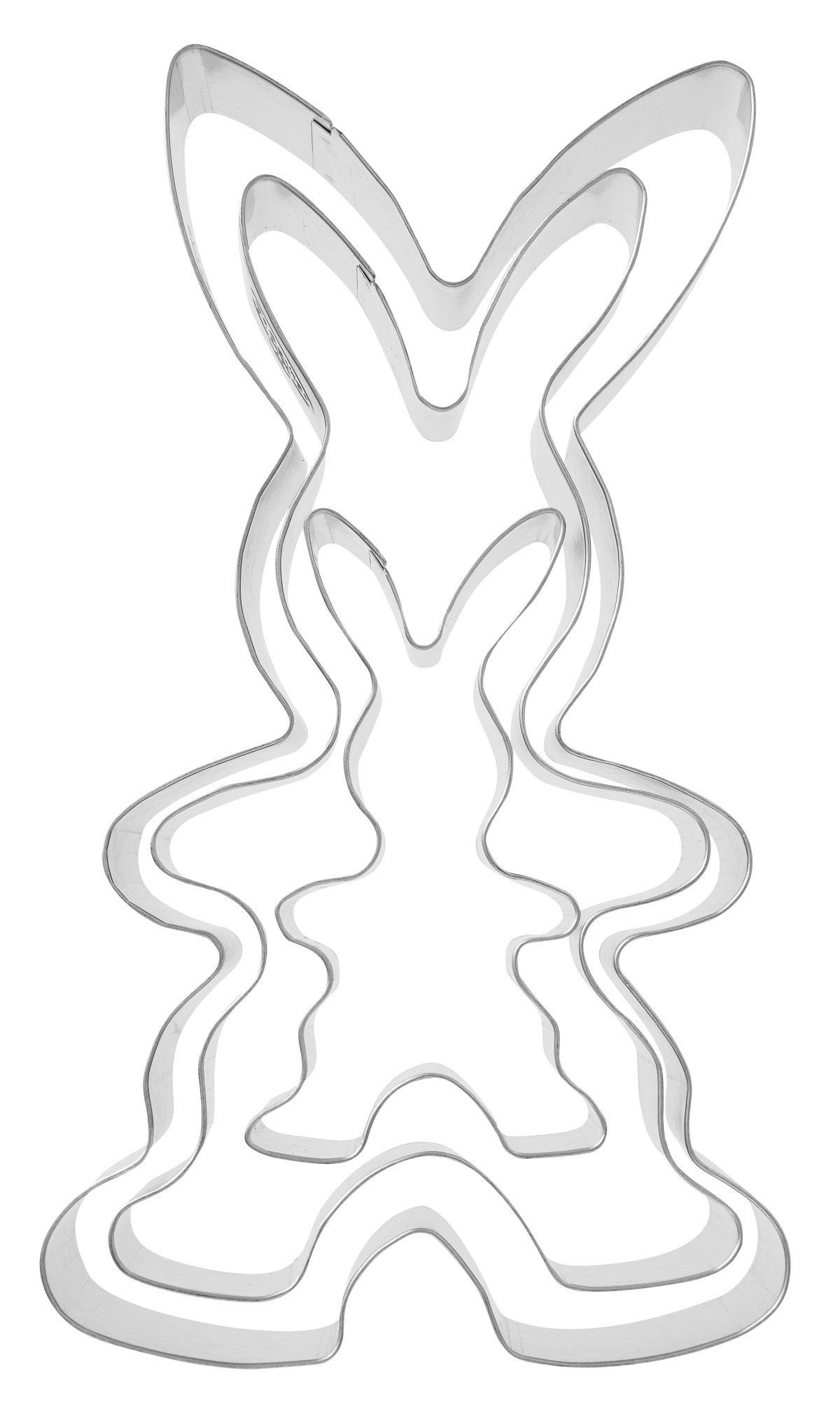 Dr. Oetker Küchenhelfer Ausstechform 3er Ausstecher Hasenfamilie Set Hase Ostern Osterhase Dr. Oetker 1876, (Set bestehend aus 3 Ausstechformen)