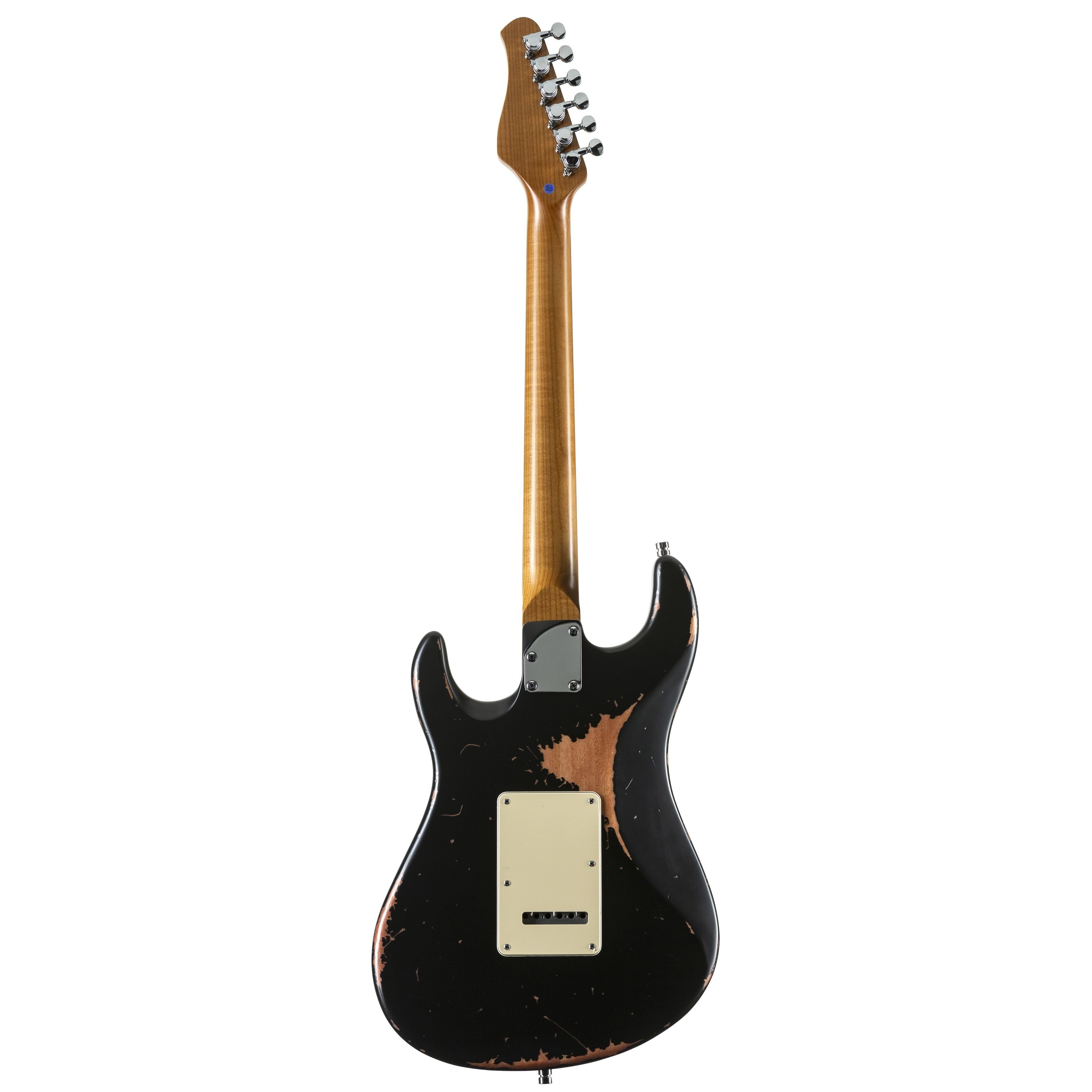 FAME E-Gitarre, E-Gitarren, ST-Modelle, Custom ST HSS RW Worn Licorice over Sunburst - E-Gitarre