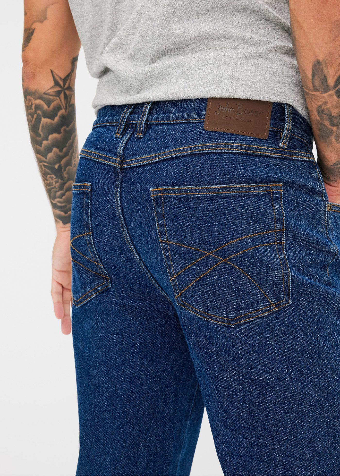 bonprix Gerade Jeans klassische Passform, aus Baumwolle mit Elasthan