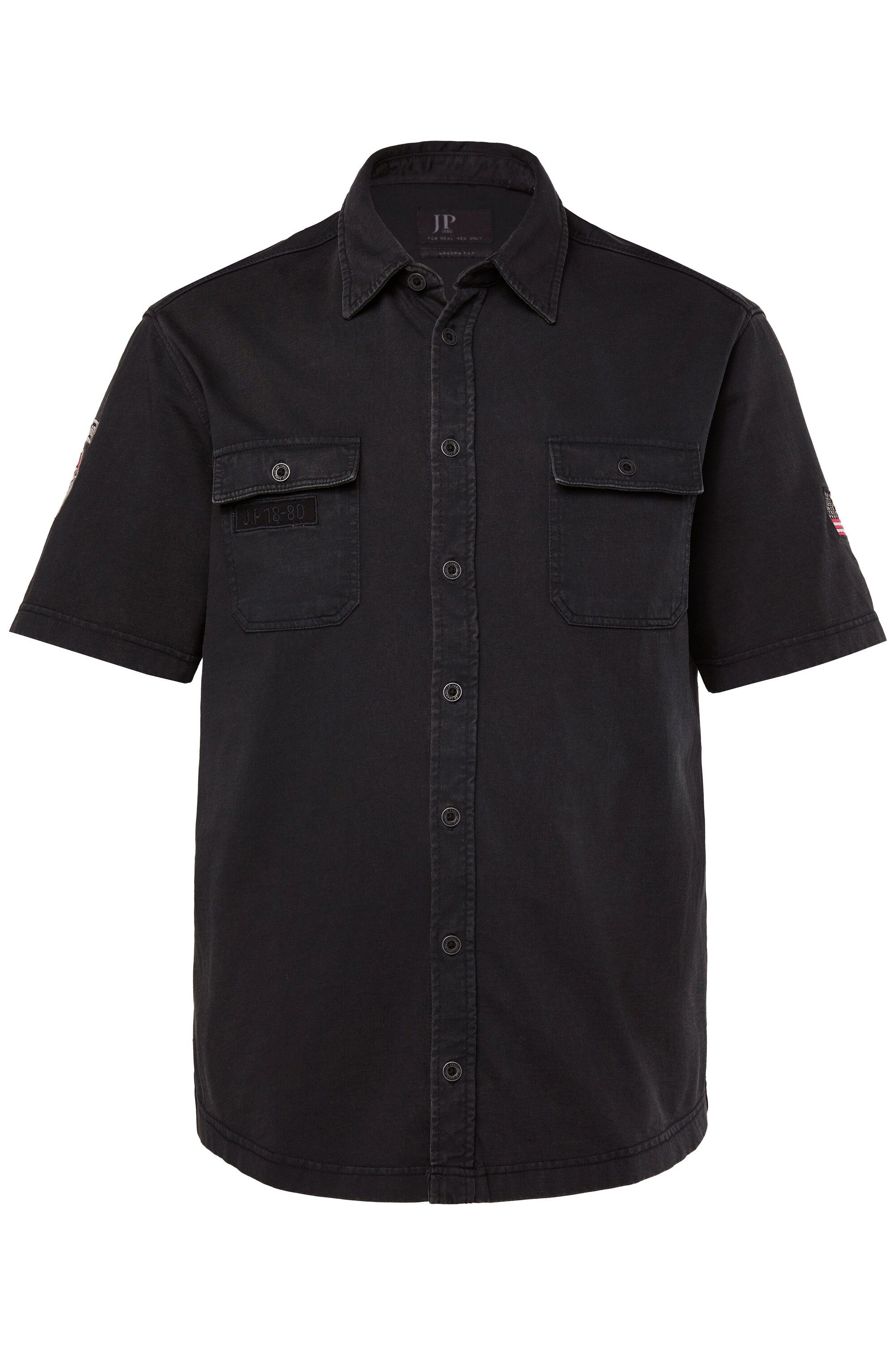 JP1880 Kurzarmhemd Jersey-Hemd Halbarm Kentkragen Vintage-Look günstig online kaufen