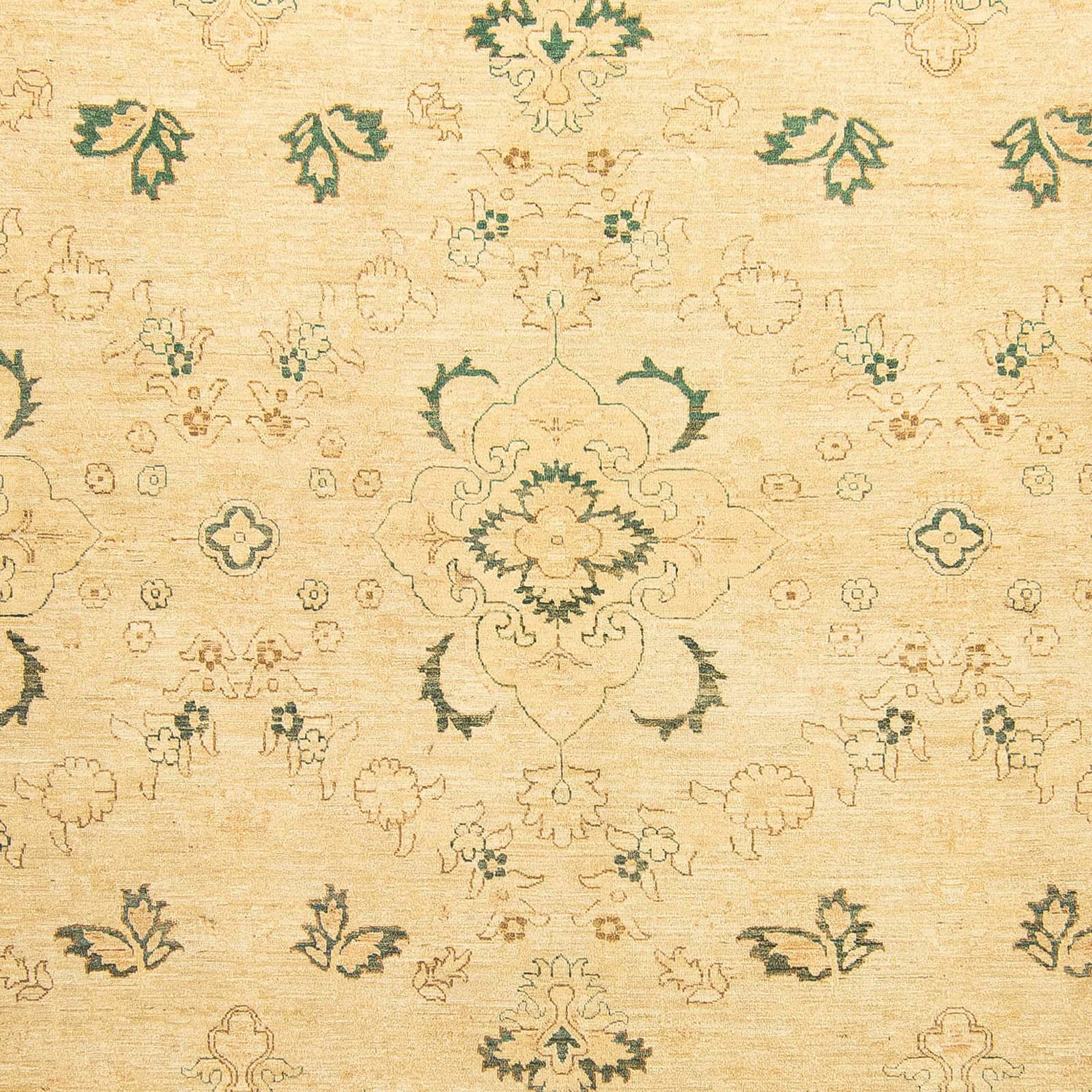 Orientteppich Perser - Täbriz Einzelstück rechteckig, 10 Handgeknüpft, Höhe: mm, cm beige, - mit - 353 Wohnzimmer, morgenland, 272 x Zertifikat