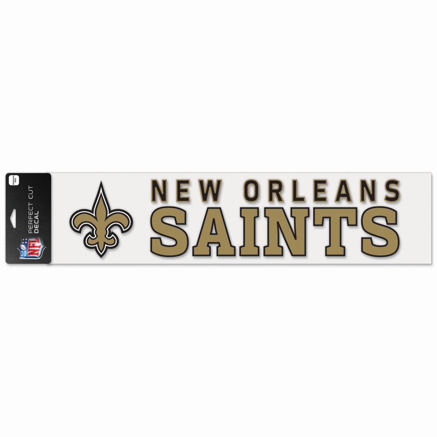 Wanddekoobjekt 10x40cm XXL Saints Aufkleber Cut Orleans Teams NFL Perfect WinCraft New